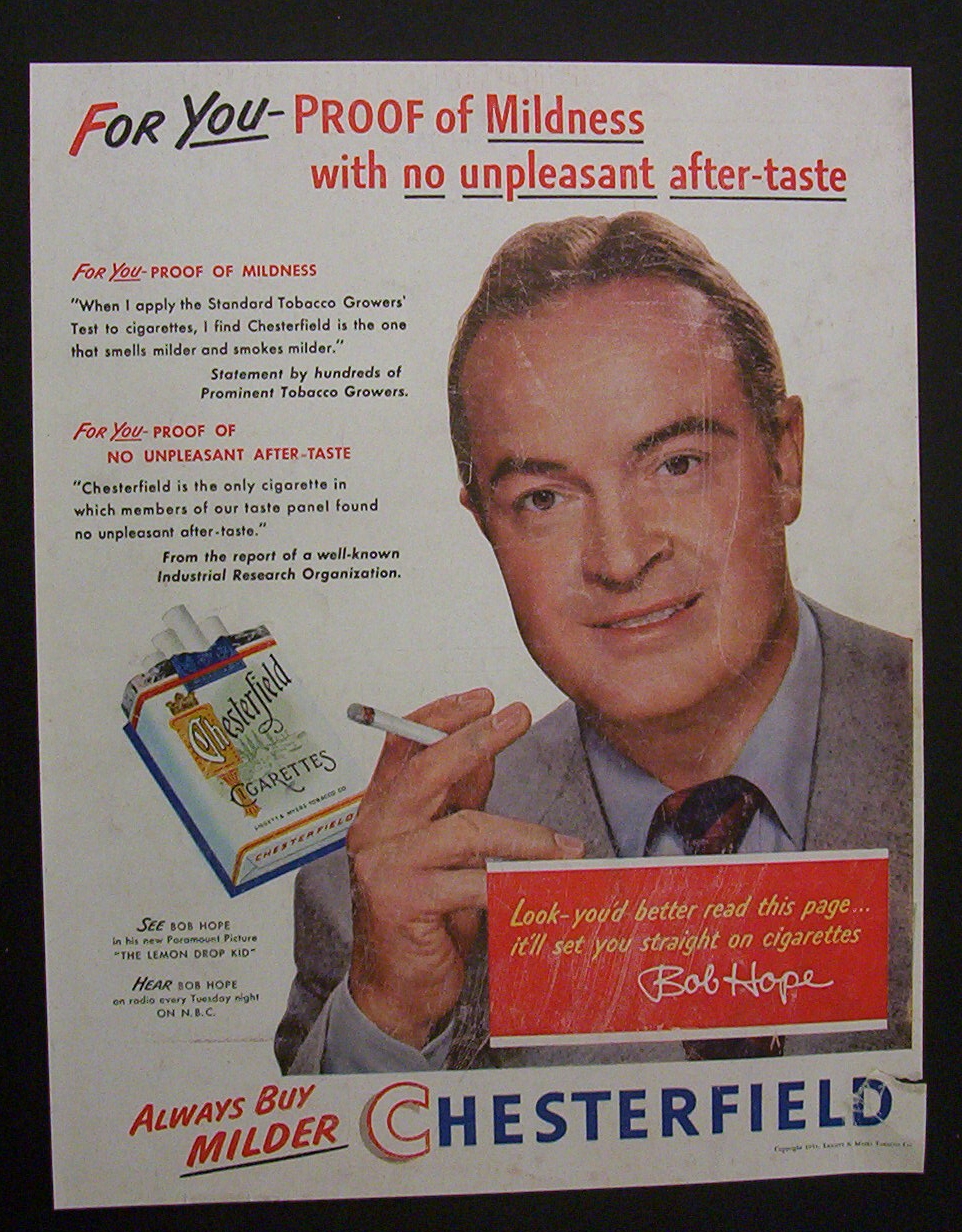 1951  Chesterfield  Cigarettes  with  Bob  Hope