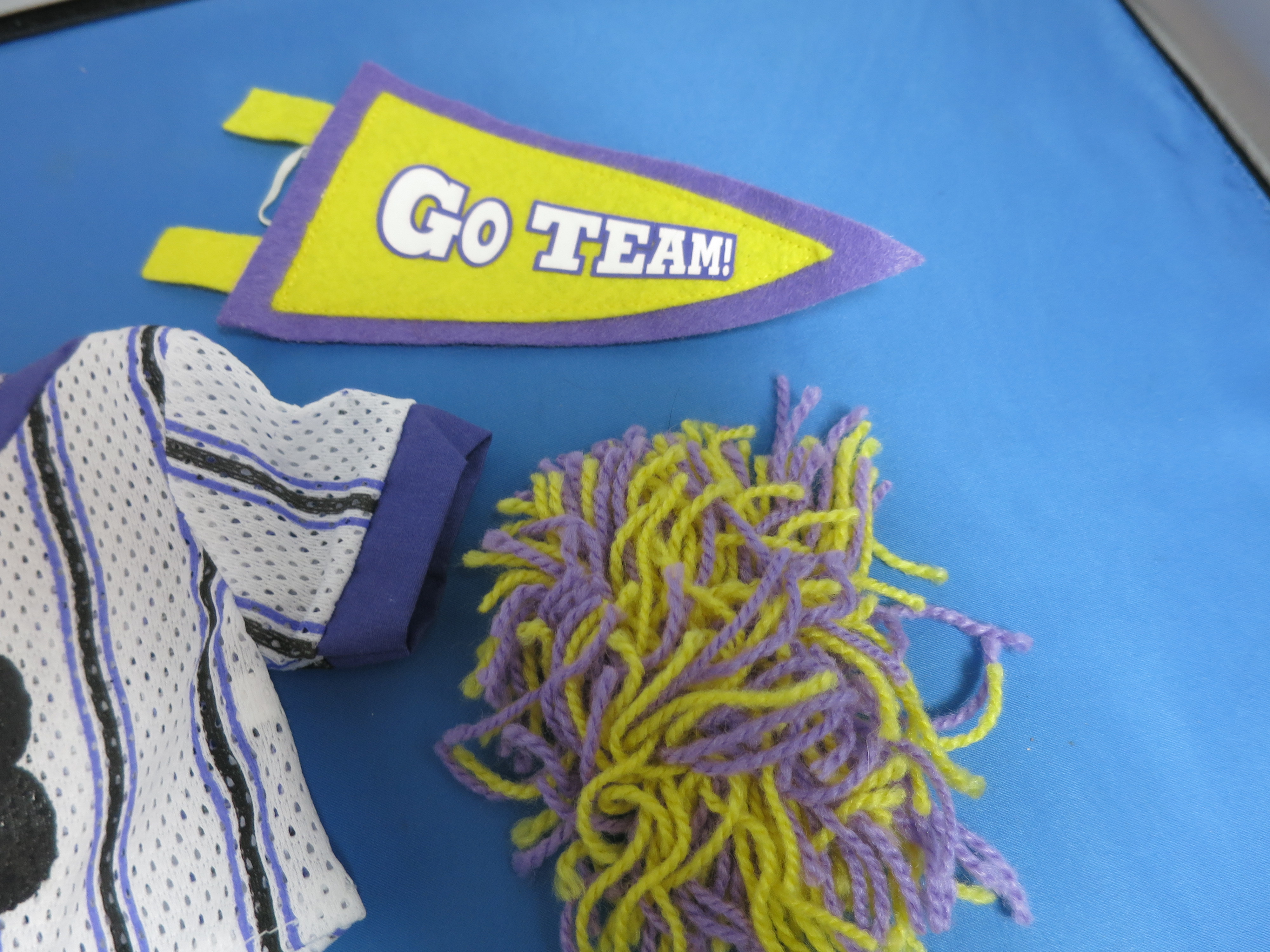 Cheer Leader Doll Clothes Set with pennant and Pom Pom