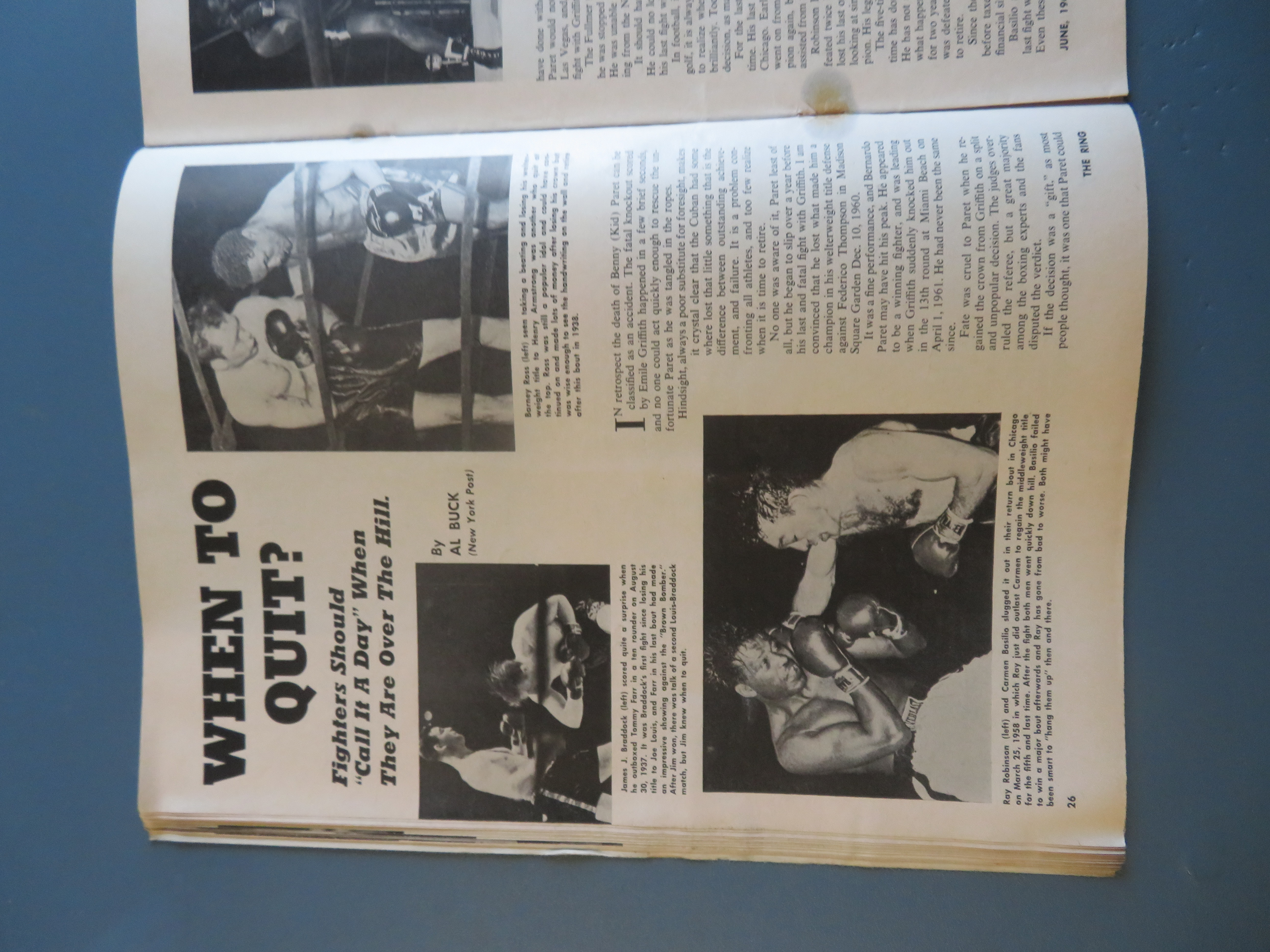 The Ring Magazine June 1962 Willie Pep/Paul Berlenbach
