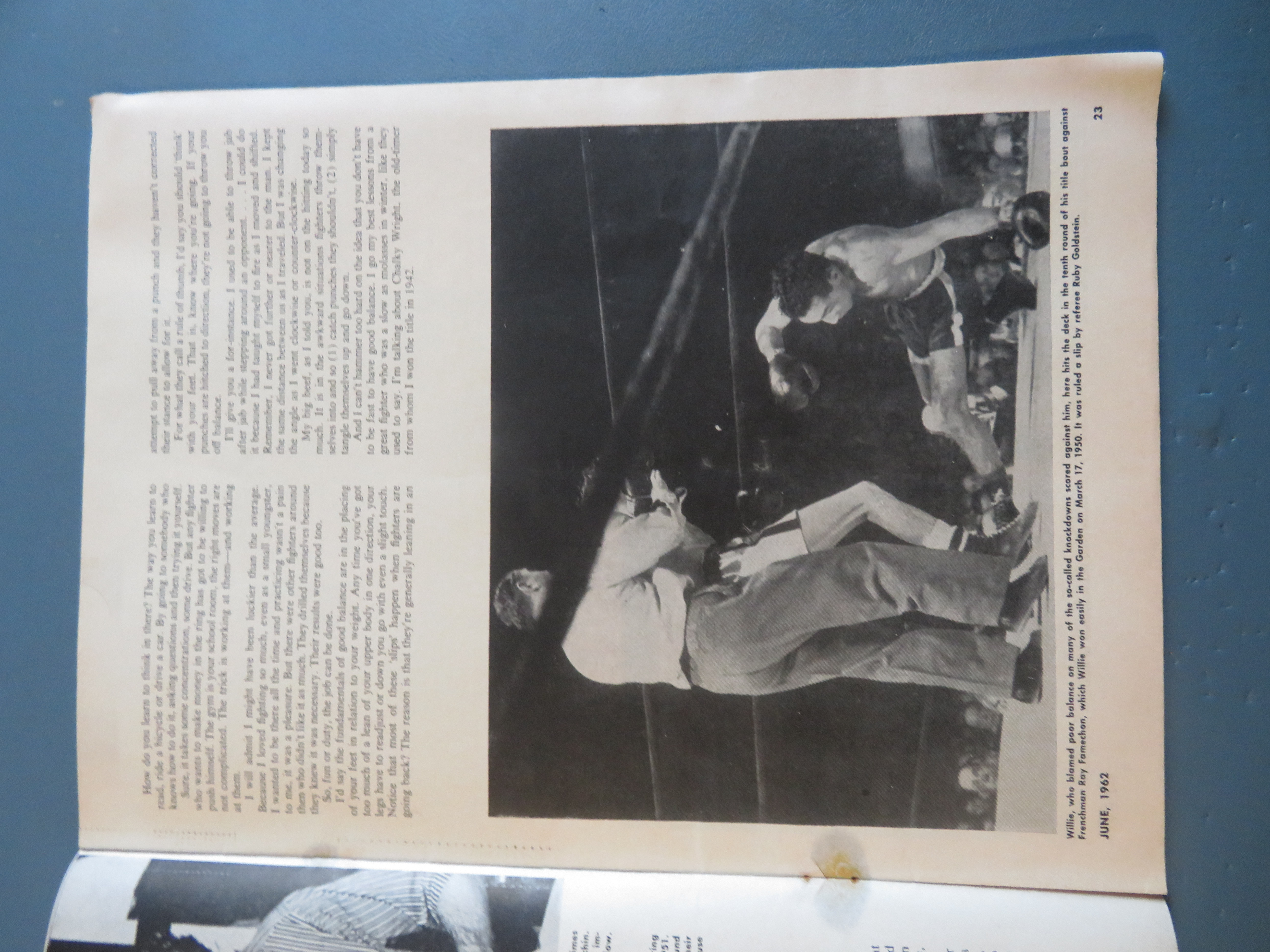 The Ring Magazine June 1962 Willie Pep/Paul Berlenbach