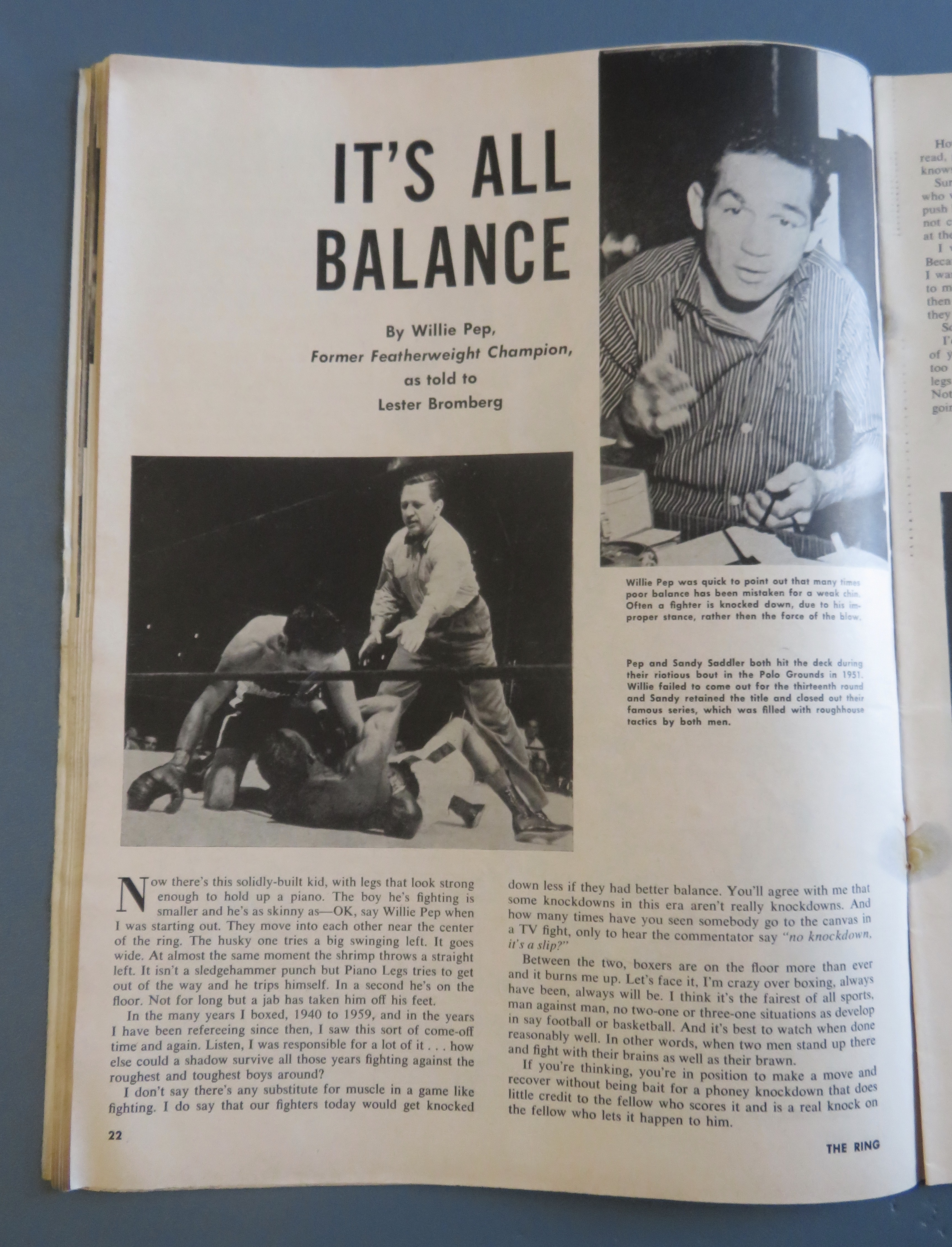 The Ring Magazine June 1962 Willie Pep/Paul Berlenbach