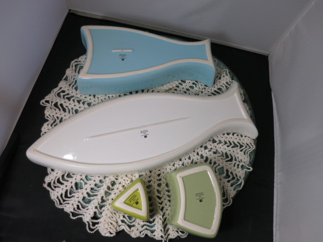 Fish Divided Serving Dish four sections marked Red Envelope