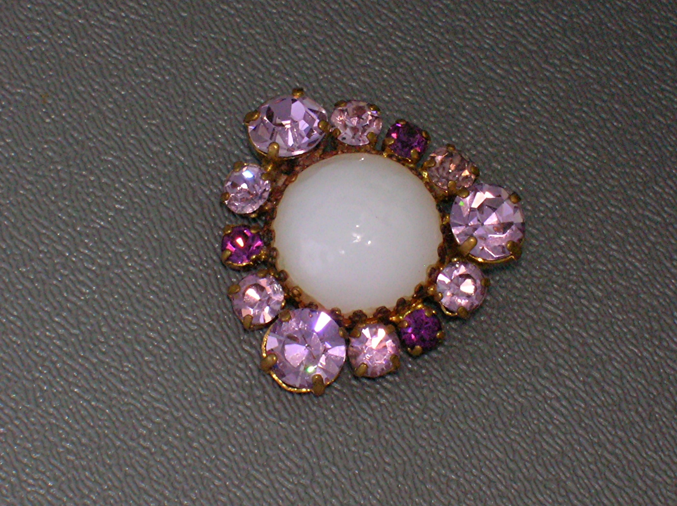 Vintage Purple Rhinestone Brooch, Pin.