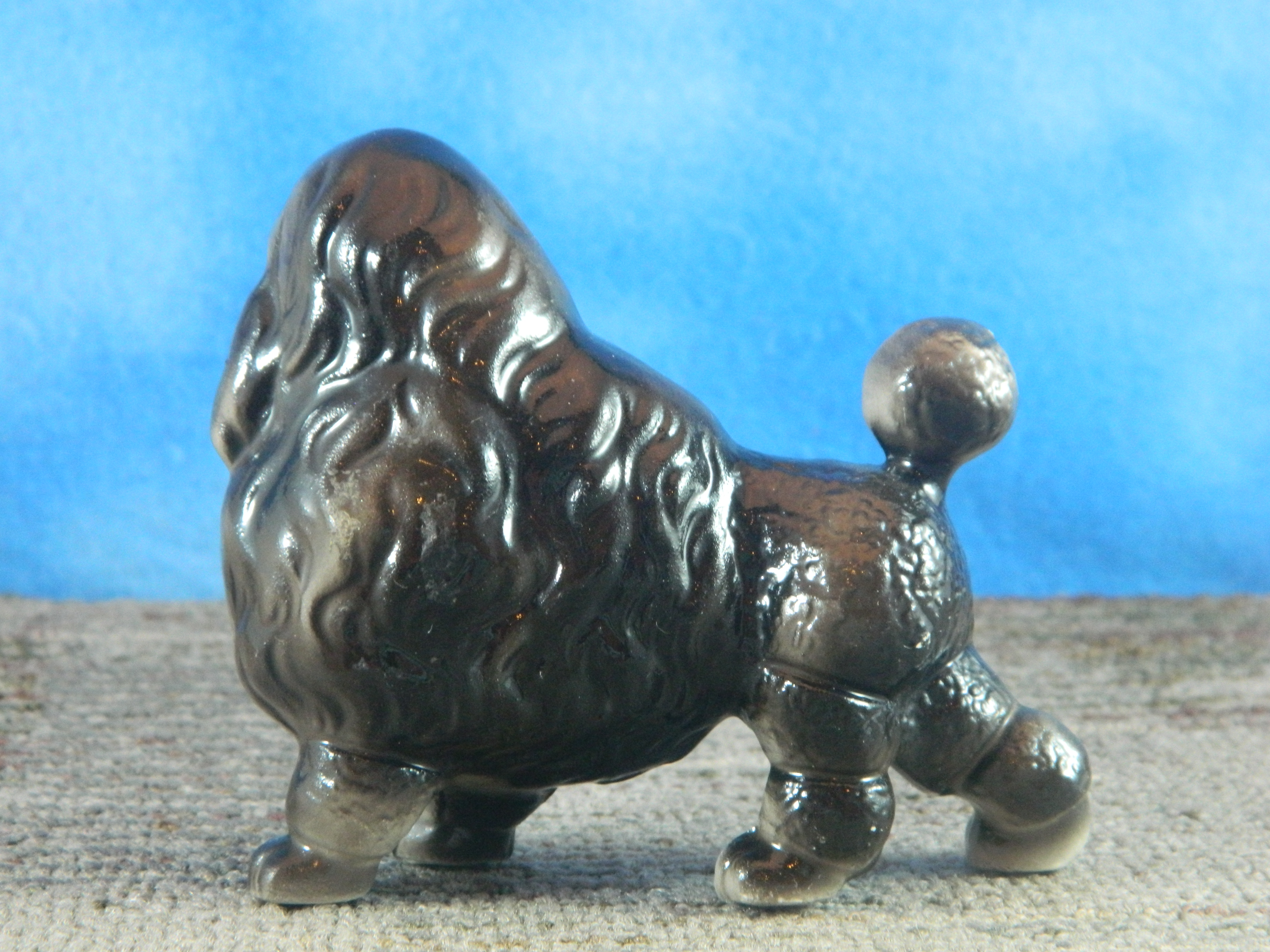 Black Poodle china standing