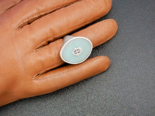 Silpada Sterling Silver Blue Glass Ring