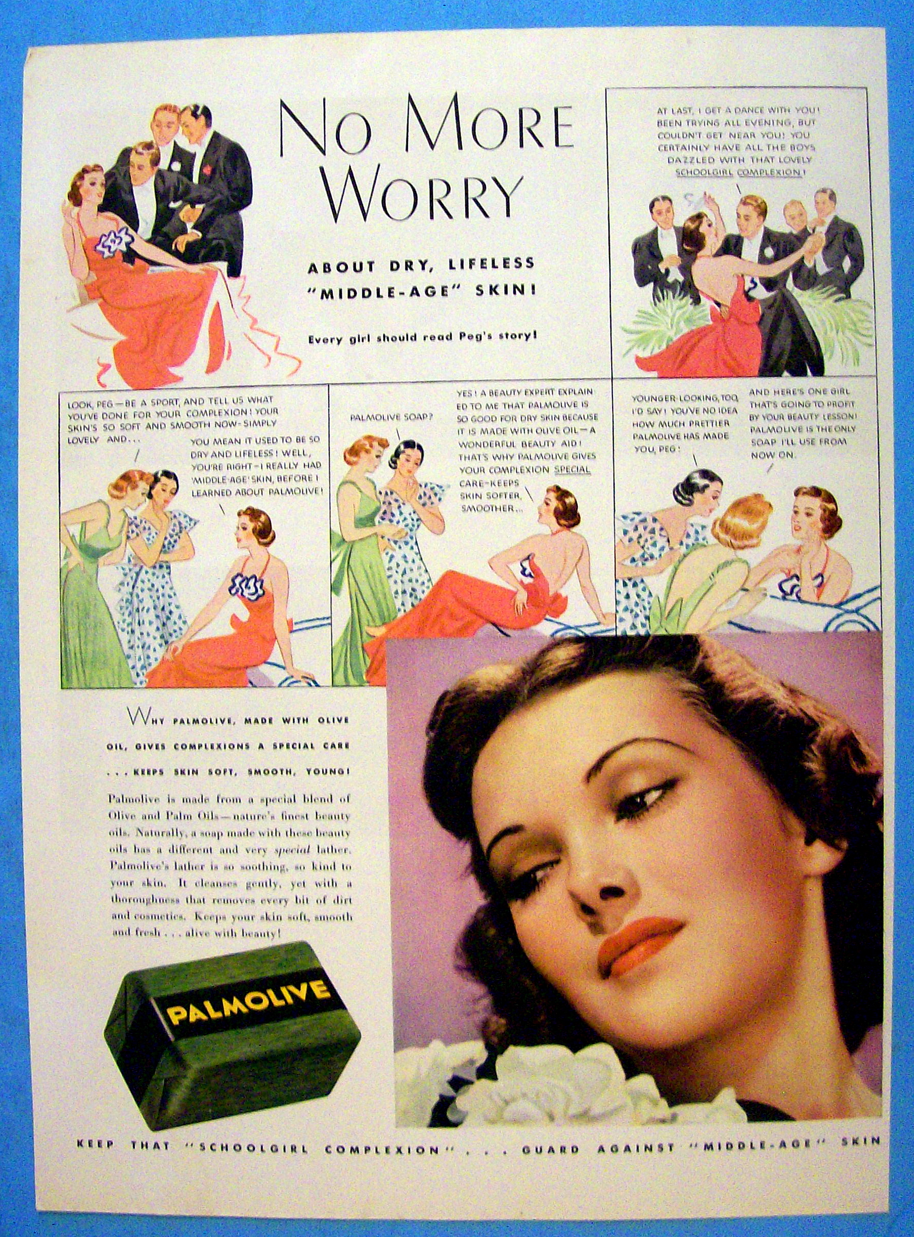 1937 Palmolive Soap with No More Worry