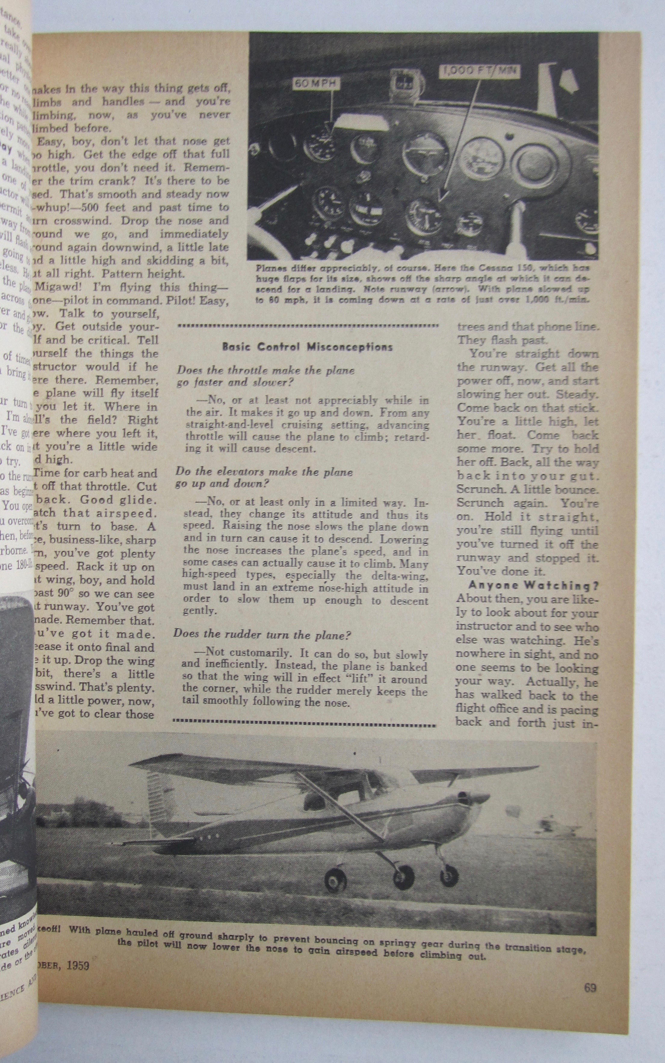 Science & Mechanics October 1959 Learn How To Fly