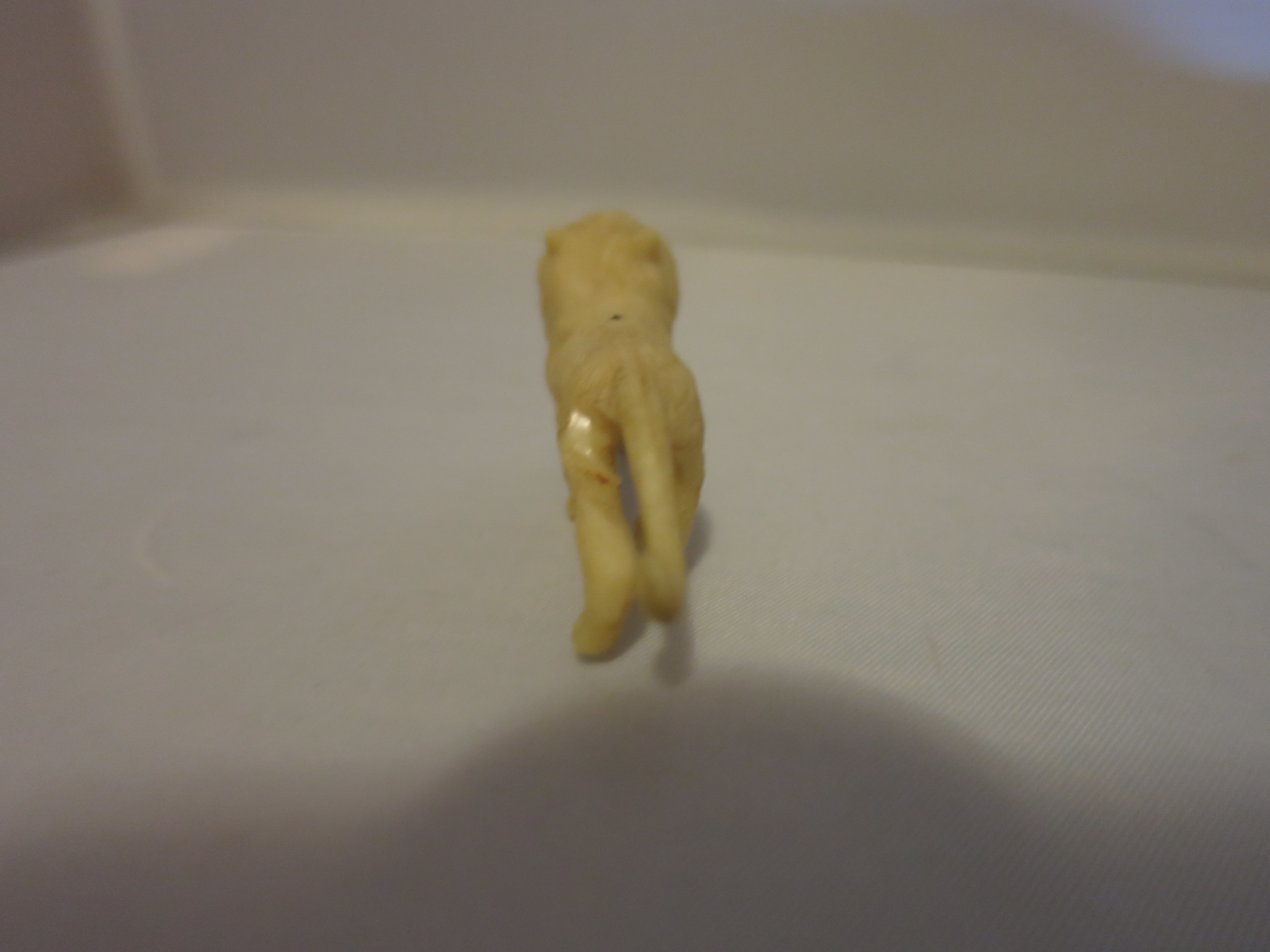 Antique Lion Miniature Figurine Carved Hard Plastic