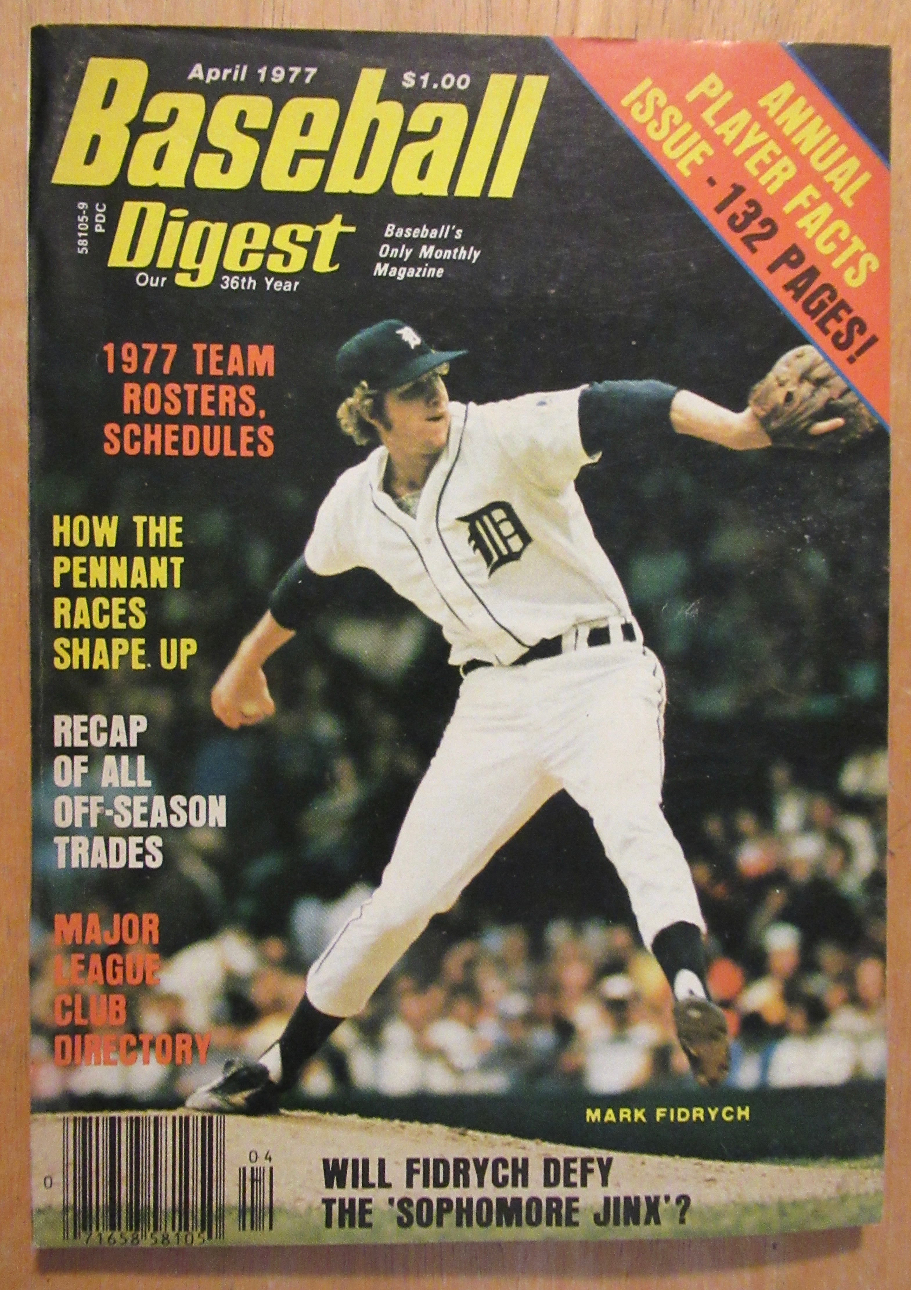 Baseball Digest Magazine April 1977 Mark Fidrych