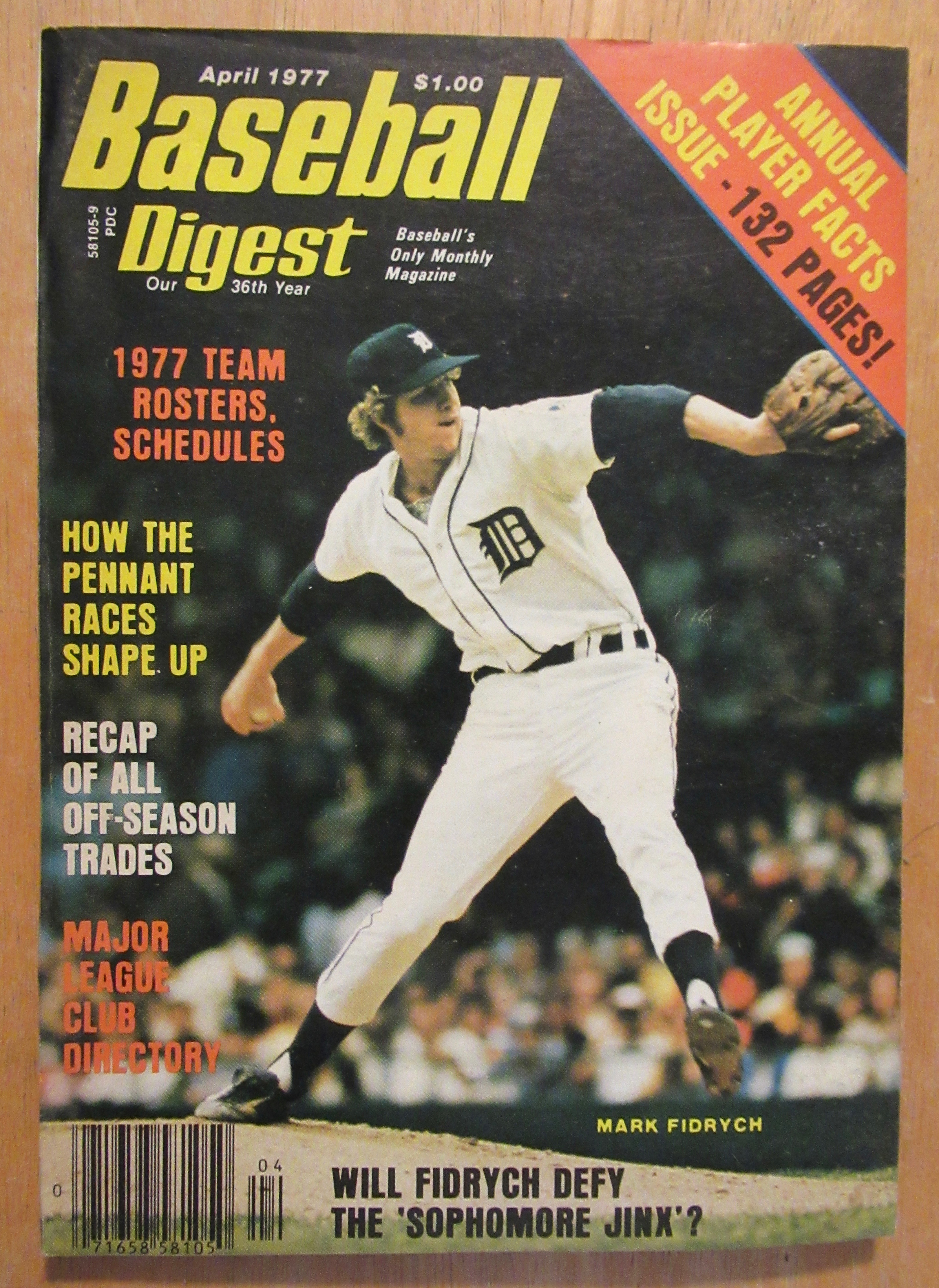 Baseball Digest Magazine April 1977 Mark Fidrych