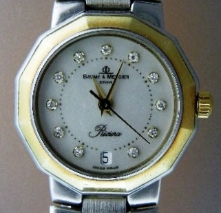 Baume Mercier Diamonds on Face Ladies Riviera Watch