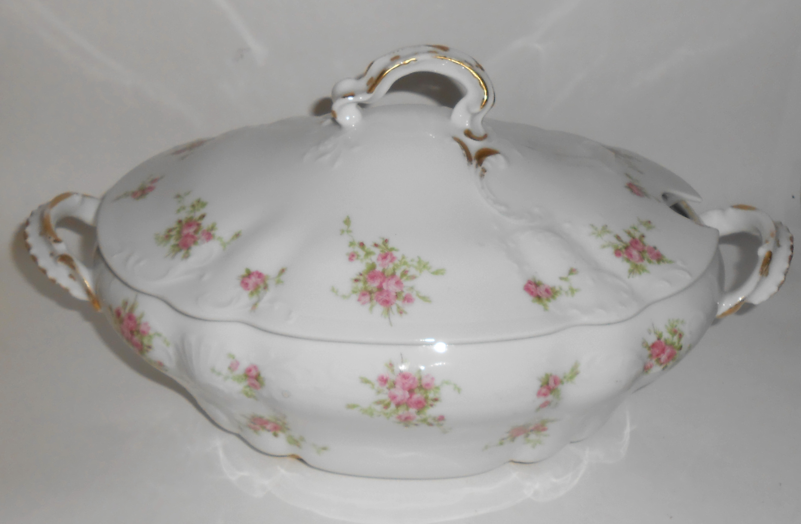 Charles Ahrenfeldt China Floral Decorated Tureen W/lid!