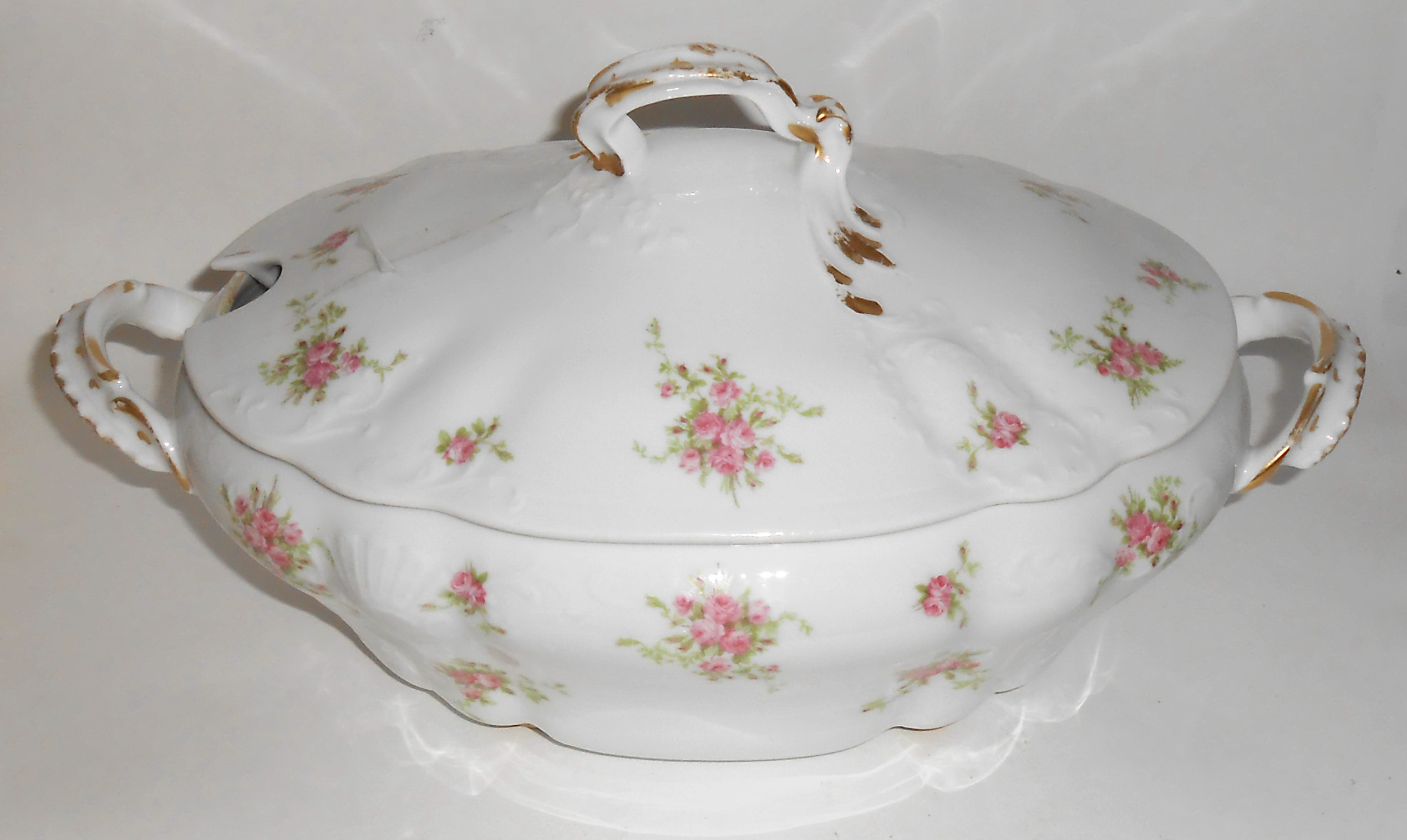 Charles Ahrenfeldt China Floral Decorated Tureen W/lid!