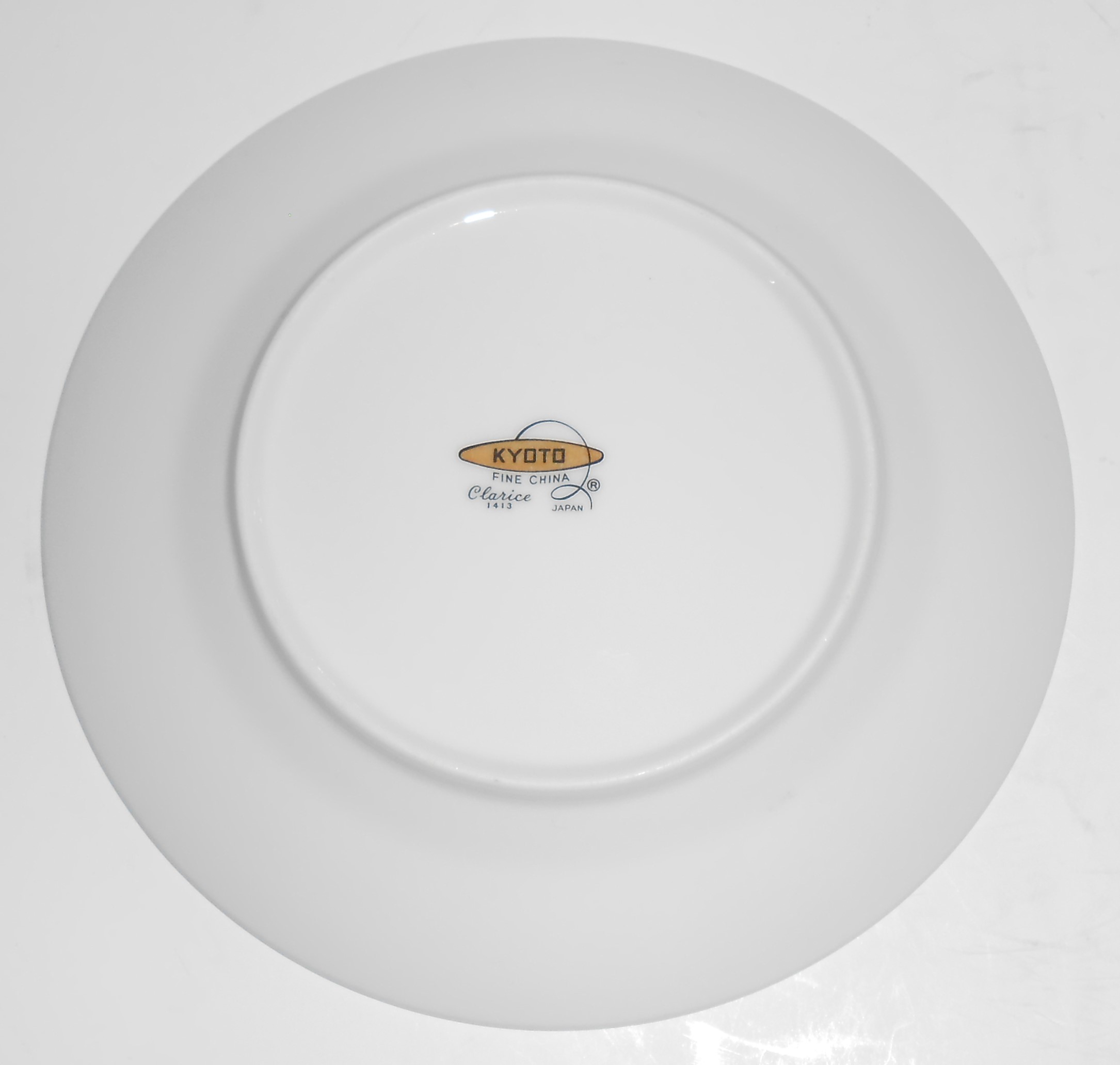 Kyoto China Porcelain Clarice w/Platinum Bread Plate