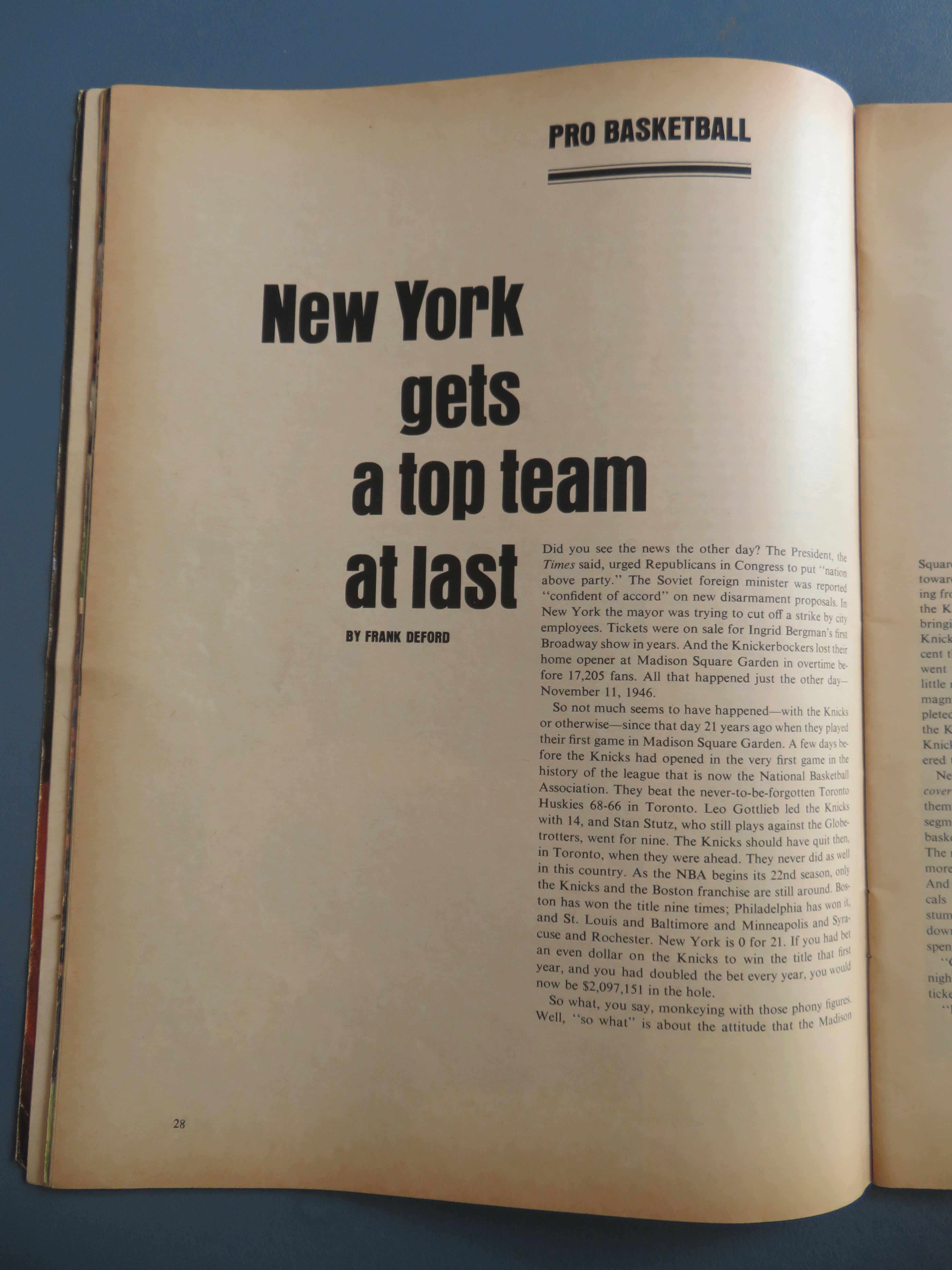 Sports Illustrated Magazine October 23, 1967 New York