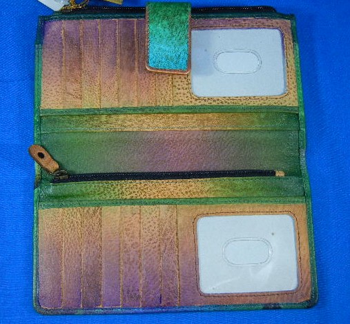 Anuschka Hand Painted African Adventure Check Book Wall