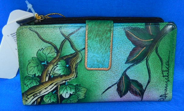 Anuschka Hand Painted African Adventure Check Book Wall