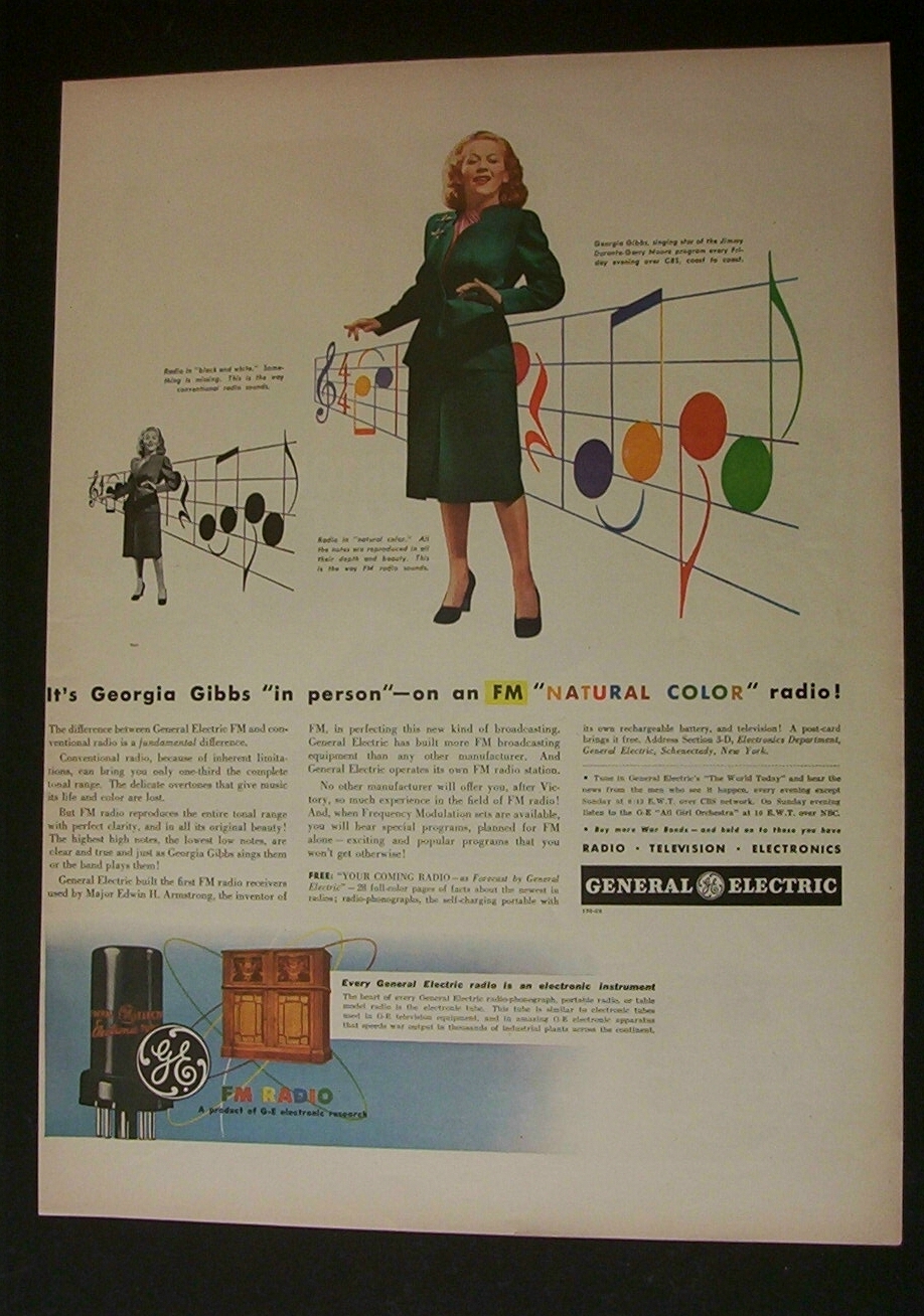 1944 General Electric FM Radio with Georgia Gibbs