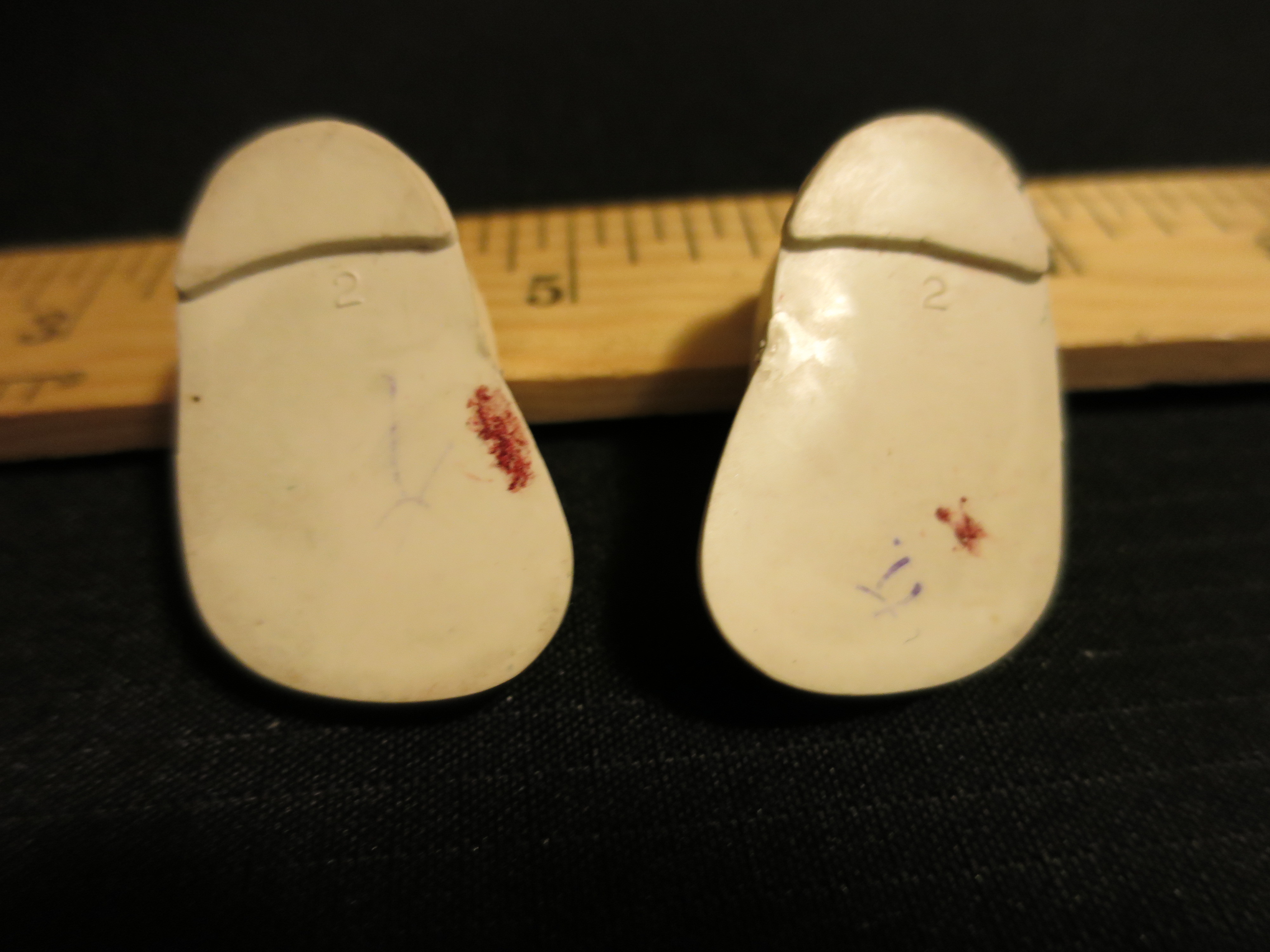 Vintage Doll Accessories Doll Shoes Mary Jane White number 2