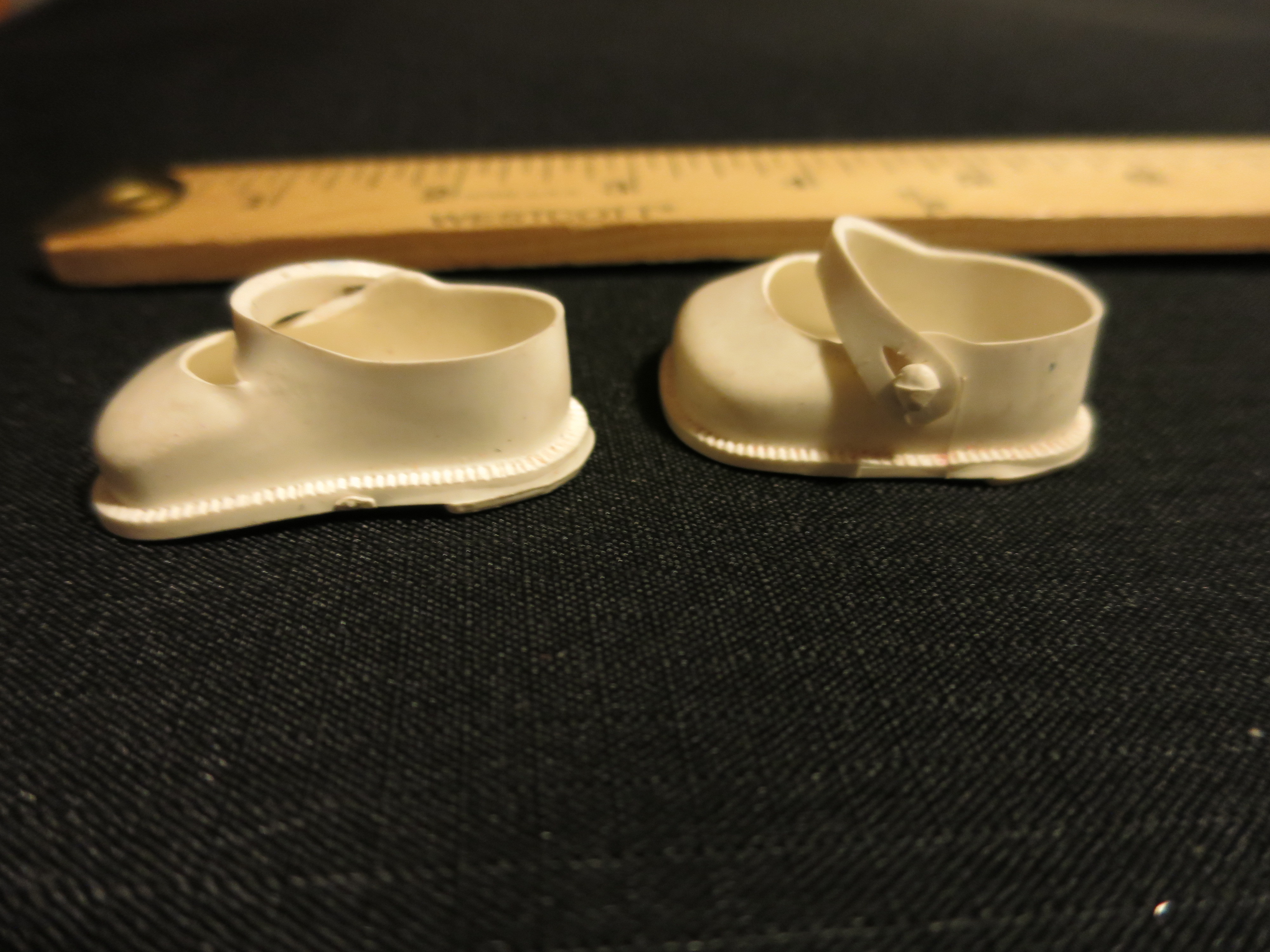 Vintage Doll Accessories Doll Shoes Mary Jane White number 2