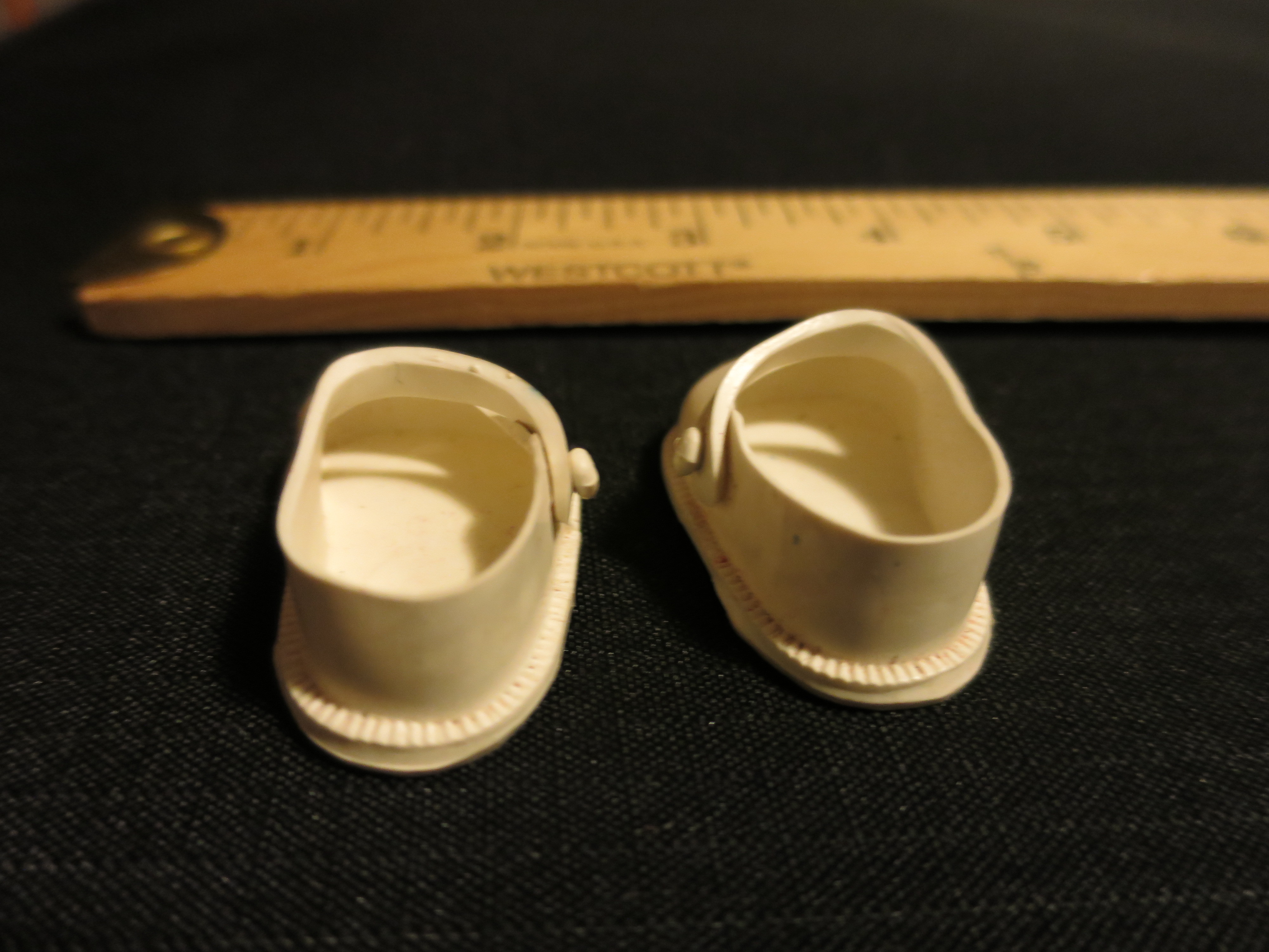 Vintage Doll Accessories Doll Shoes Mary Jane White number 2