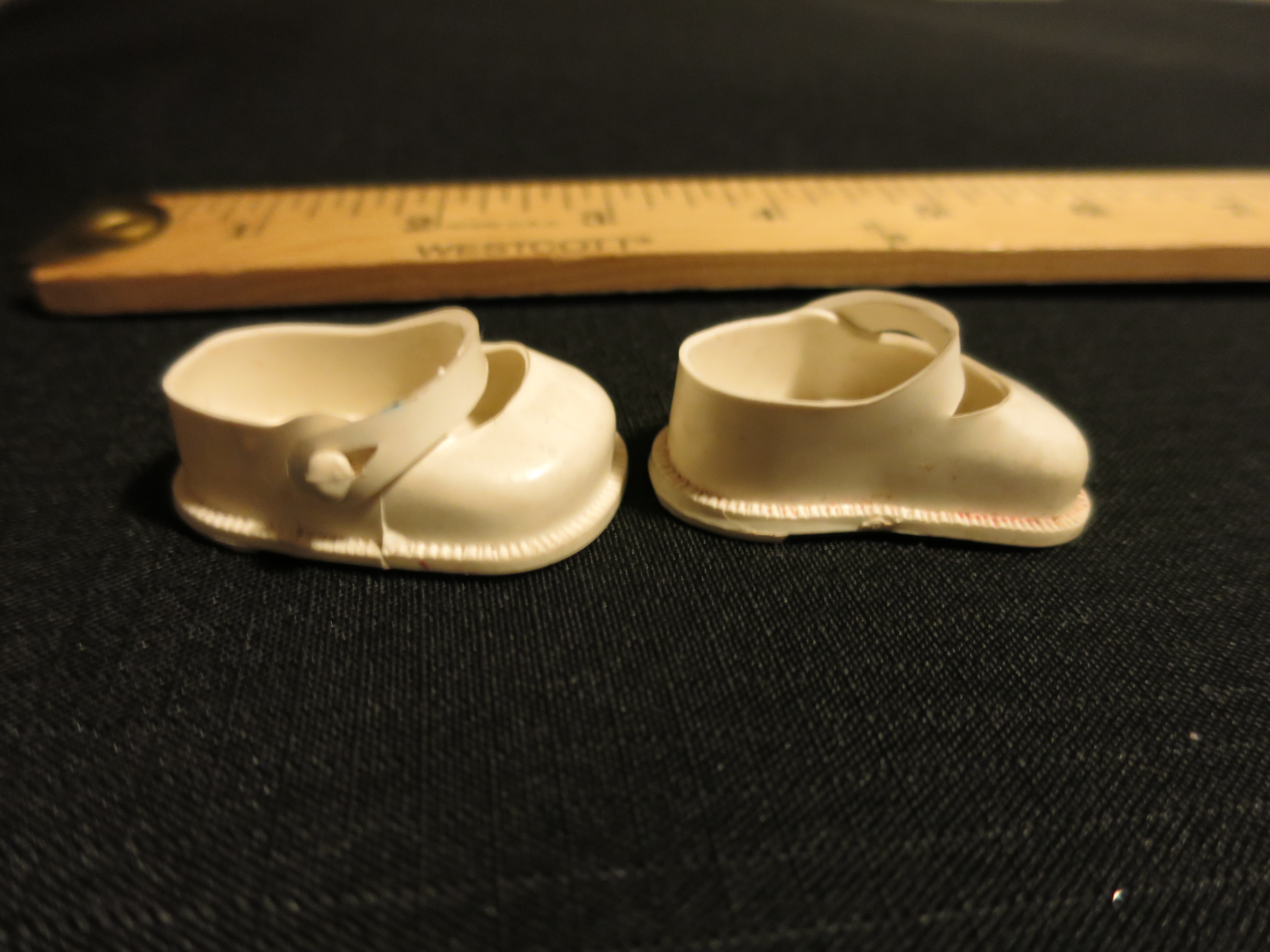 Vintage Doll Accessories Doll Shoes Mary Jane White number 2