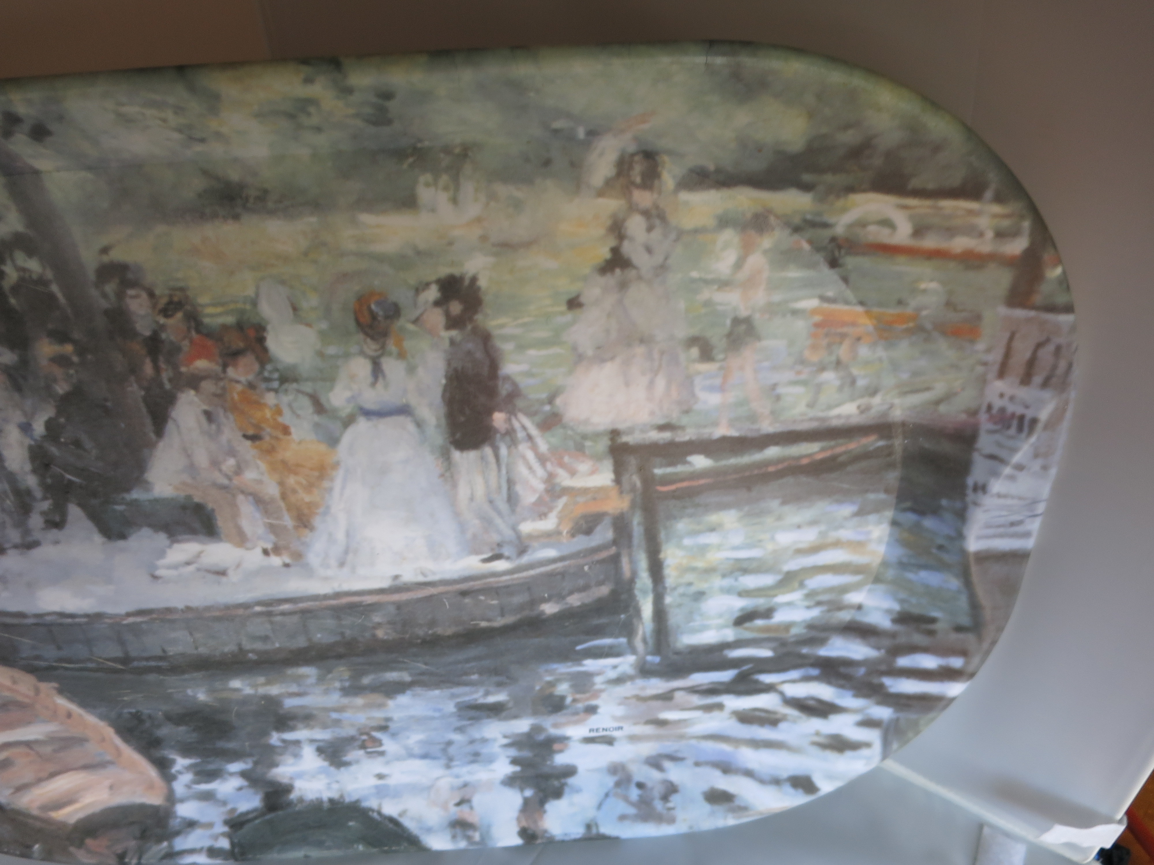 Vintage Renoir La Grenouilliere Labrazel Serving Tray Italy