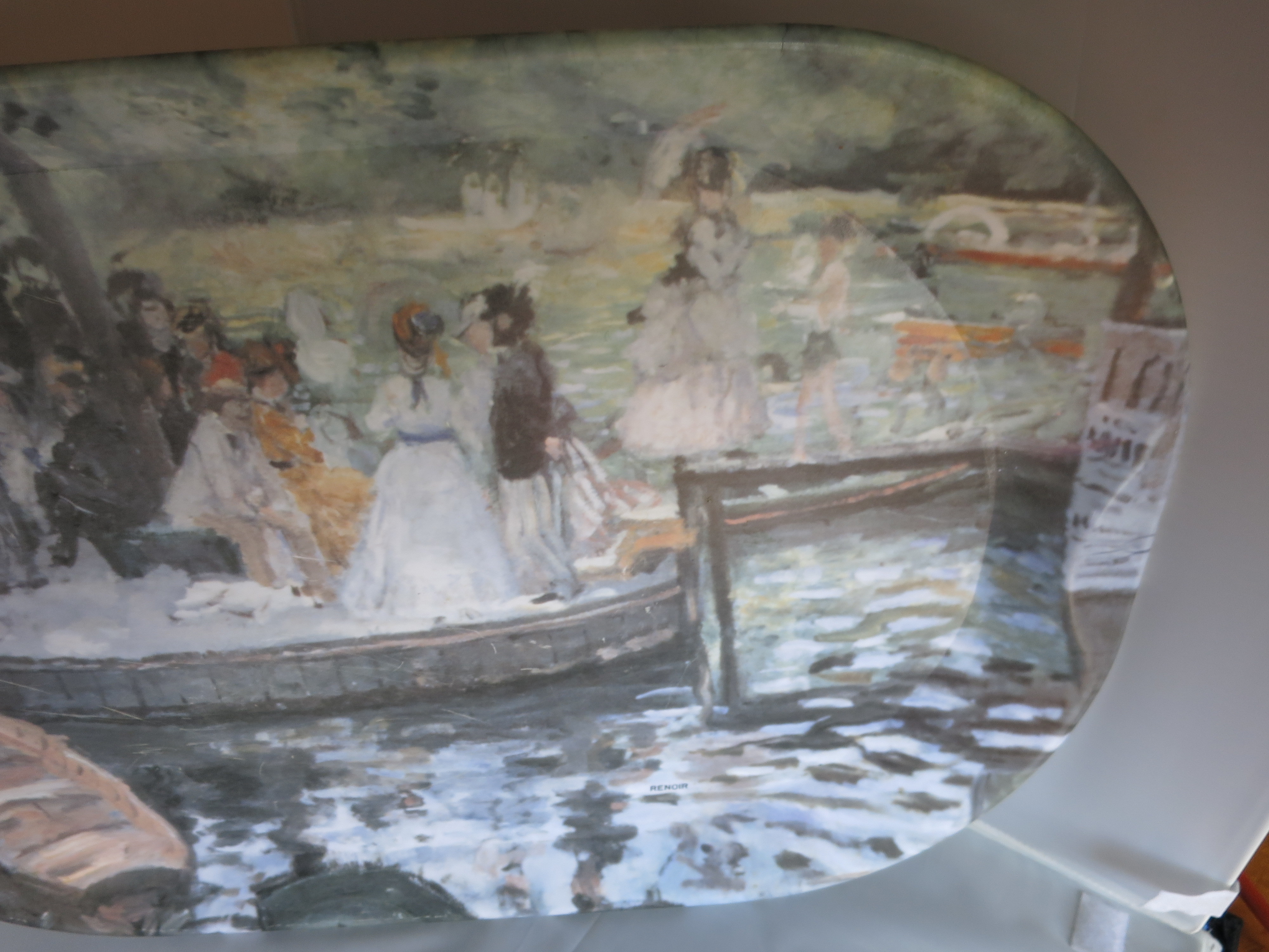Vintage Renoir La Grenouilliere Labrazel Serving Tray Italy