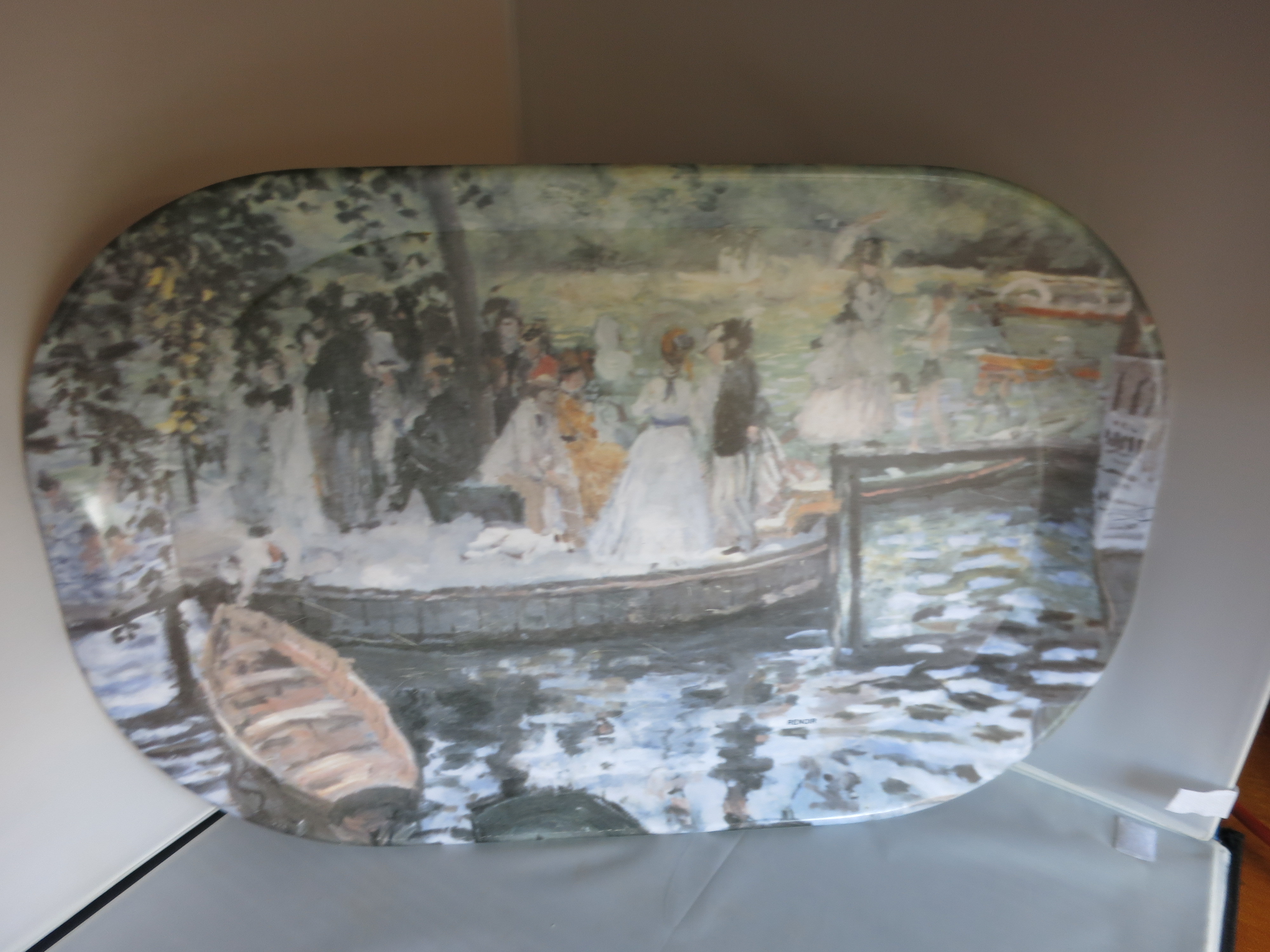 Vintage Renoir La Grenouilliere Labrazel Serving Tray Italy