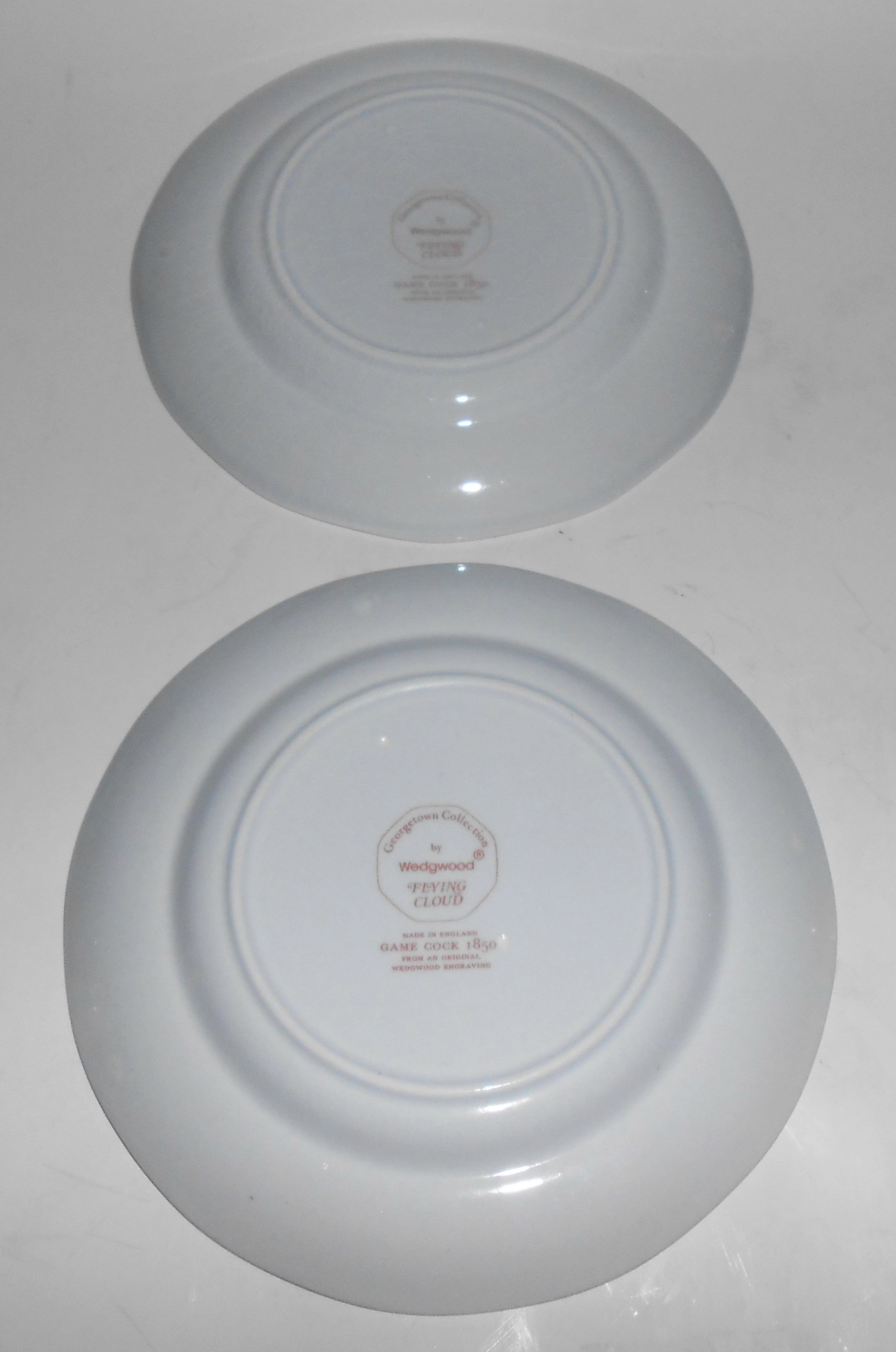 Wedgwood Pottery Flying Cloud Game Pr Cock Bread Plates