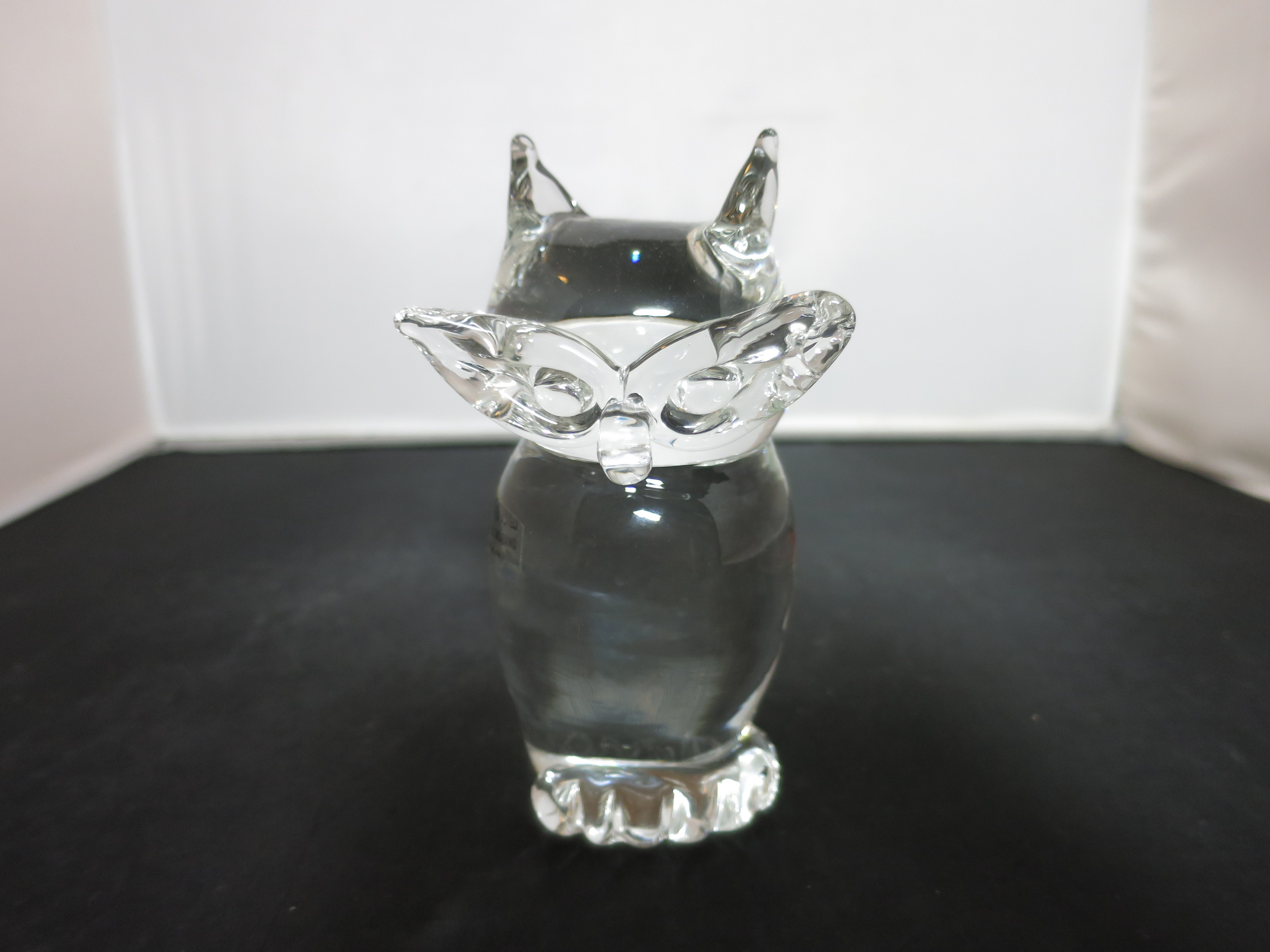 Murano Art Glass Owl made in Formia Vetri Di Itlay Paperweight
