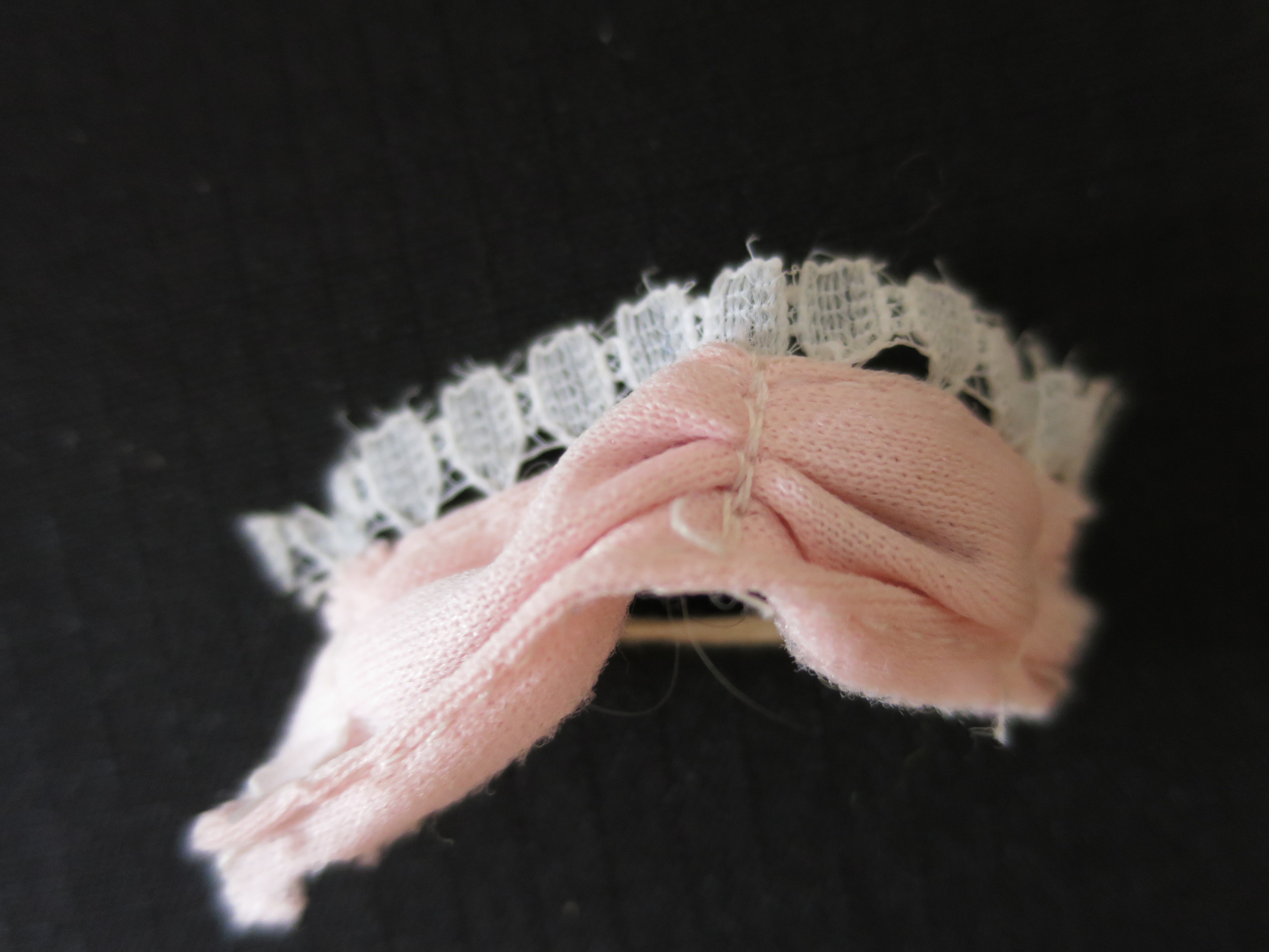 Vintage Barbie Doll Skirt Bikini top Handmade Hand tatted lace