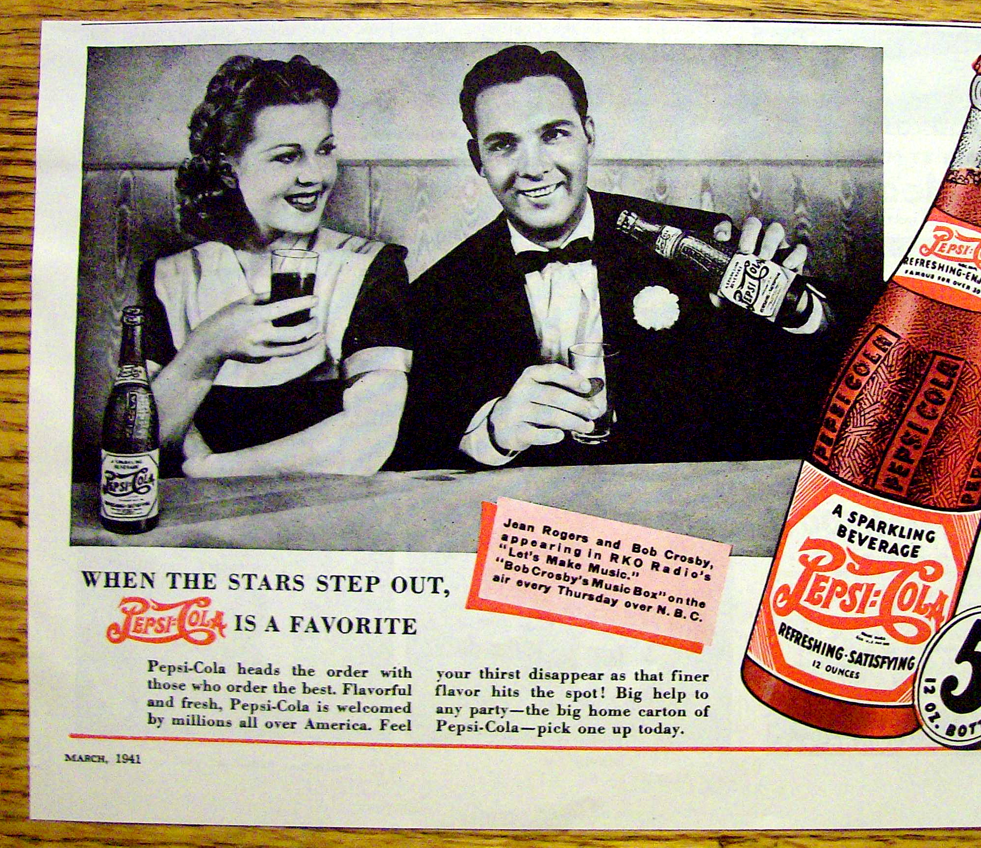 1941 Pepsi Cola with Jean Rogers & Bob Crosby