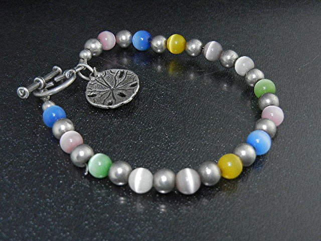 Jess MaHarry Sterling Silver Beaded Toggle Bracelet