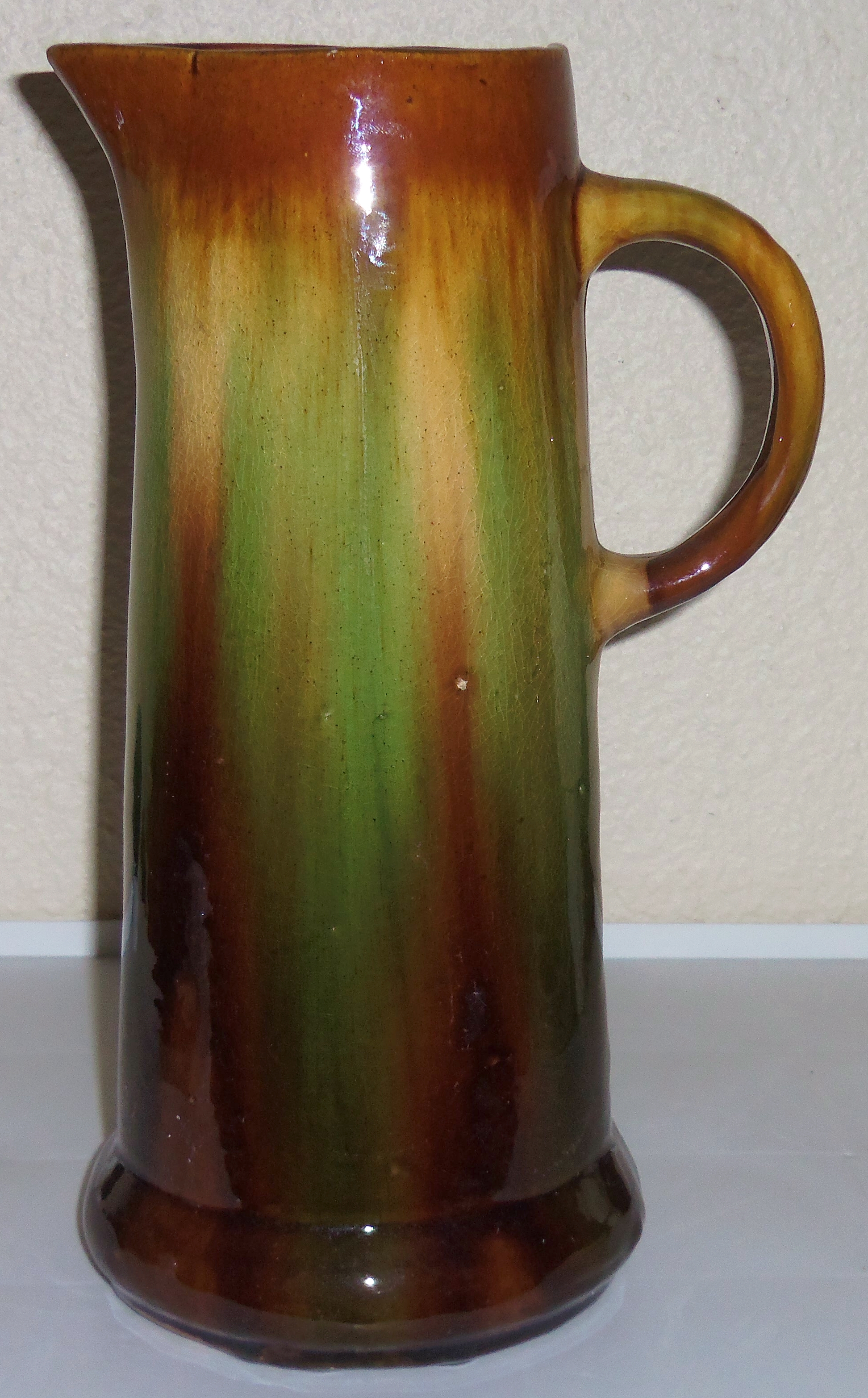 Cambridge Art Pottery Blended Glaze Large Pitcher!
