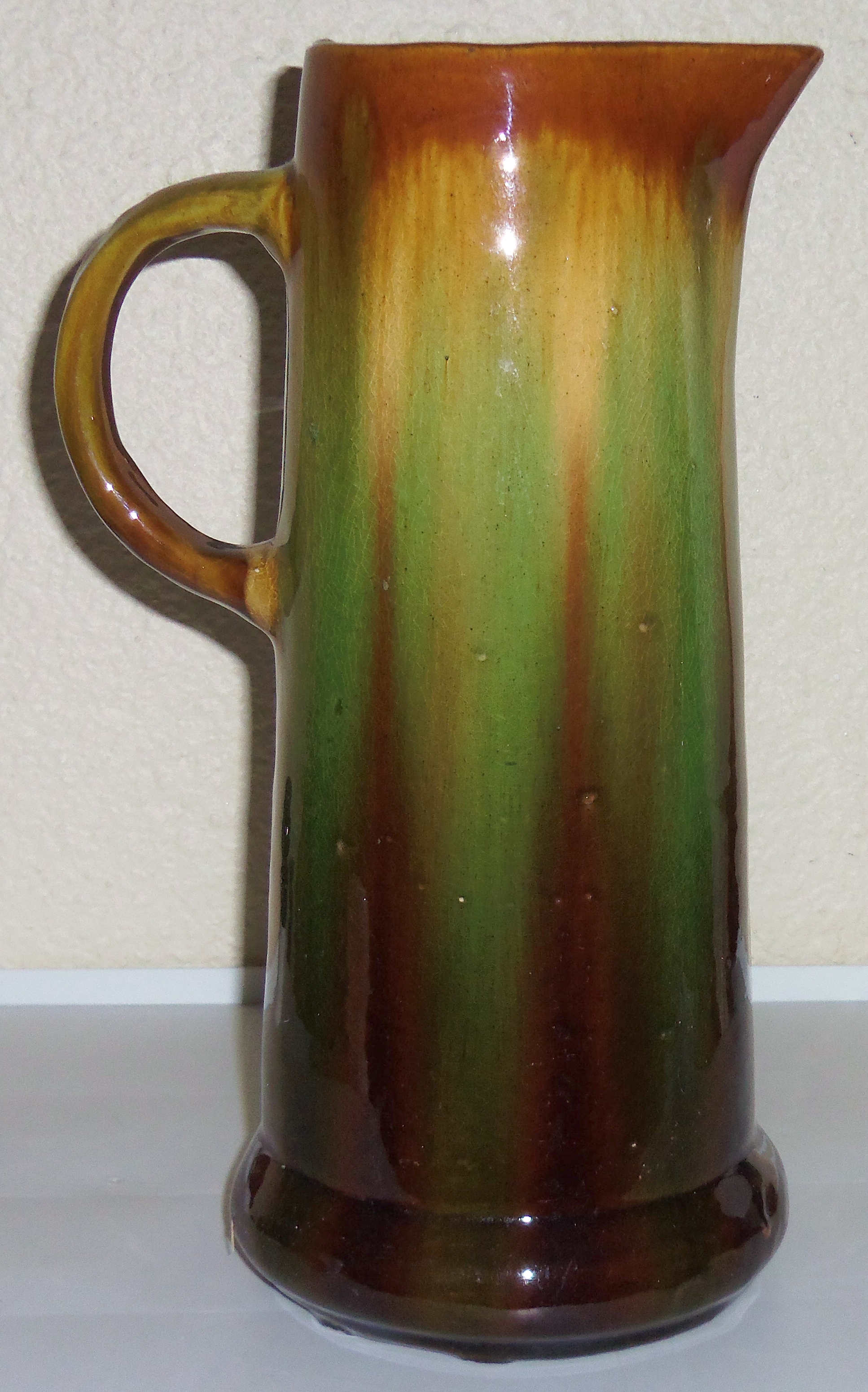 Cambridge Art Pottery Blended Glaze Large Pitcher!