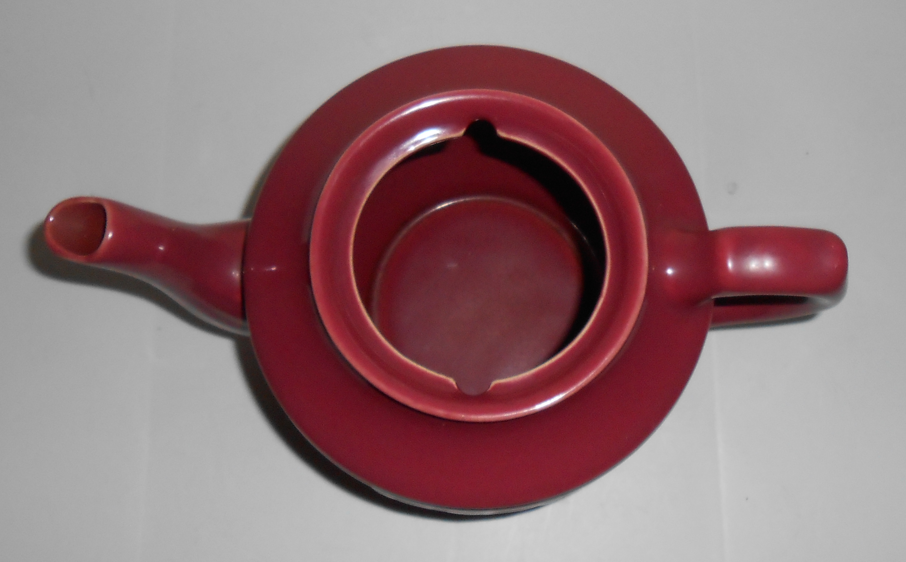 Coors Pottery Rosebud Red Large Teapot! VERY RARE