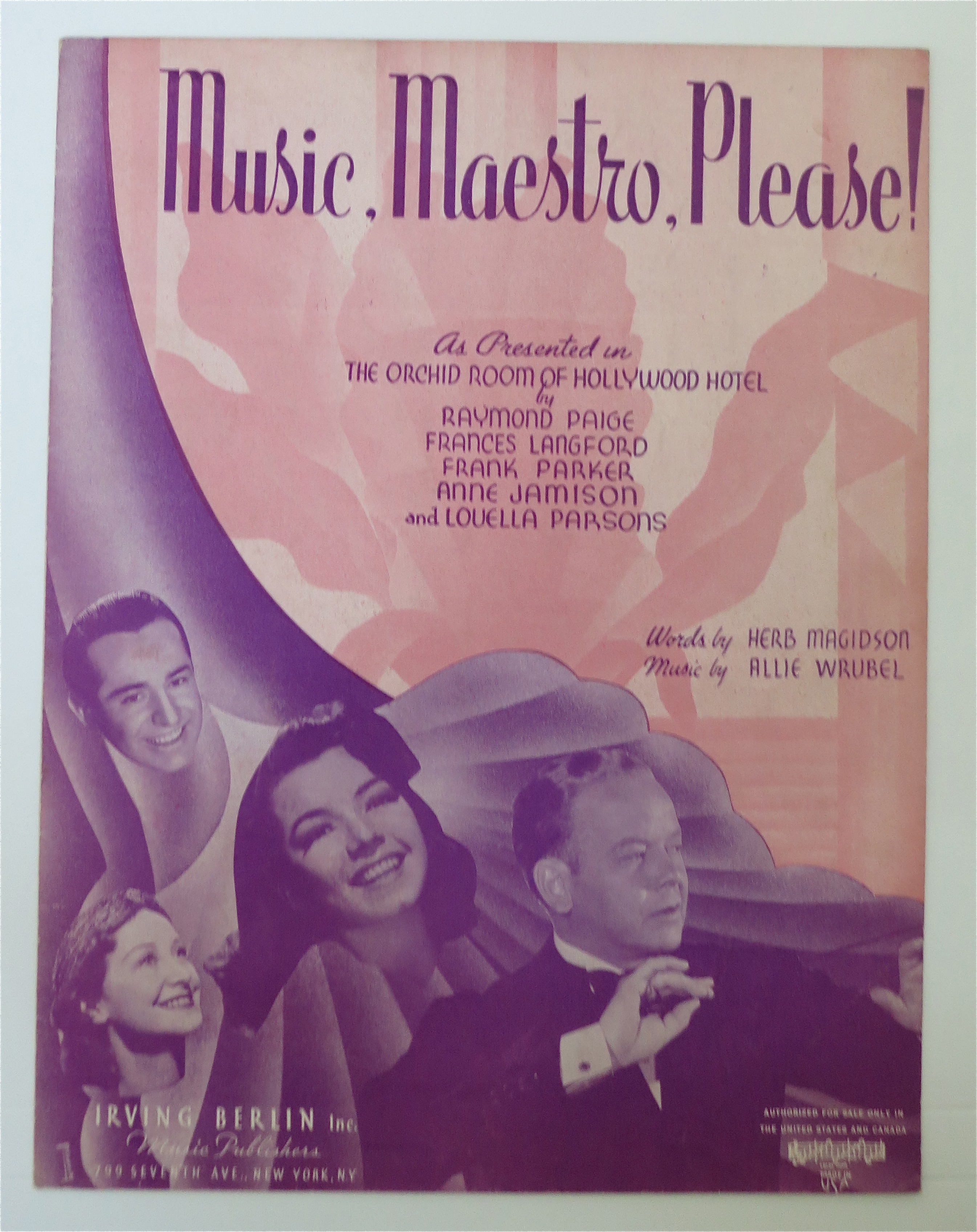 1938 Music, Maestro, Please By Herb Magidson