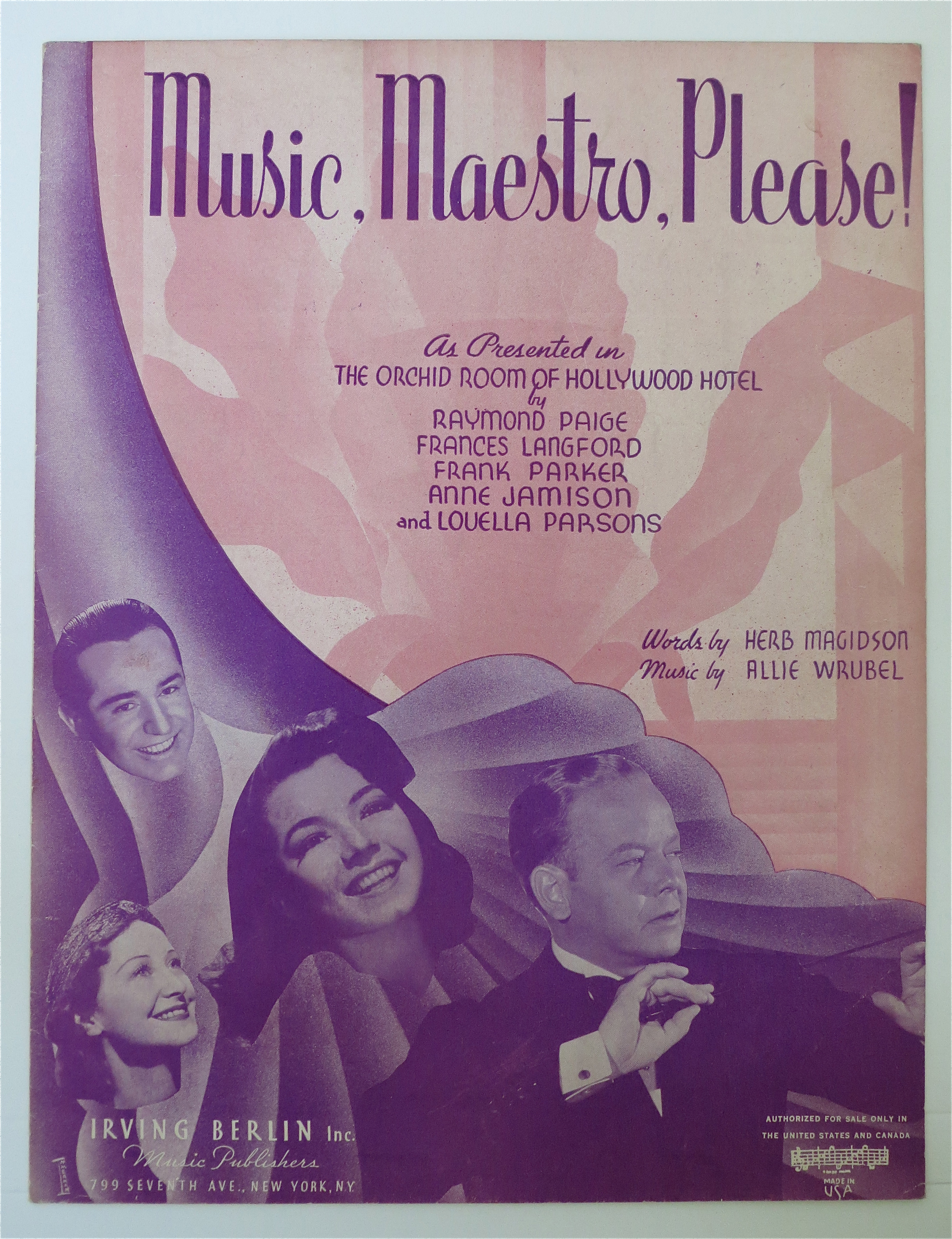 1938 Music, Maestro, Please By Herb Magidson