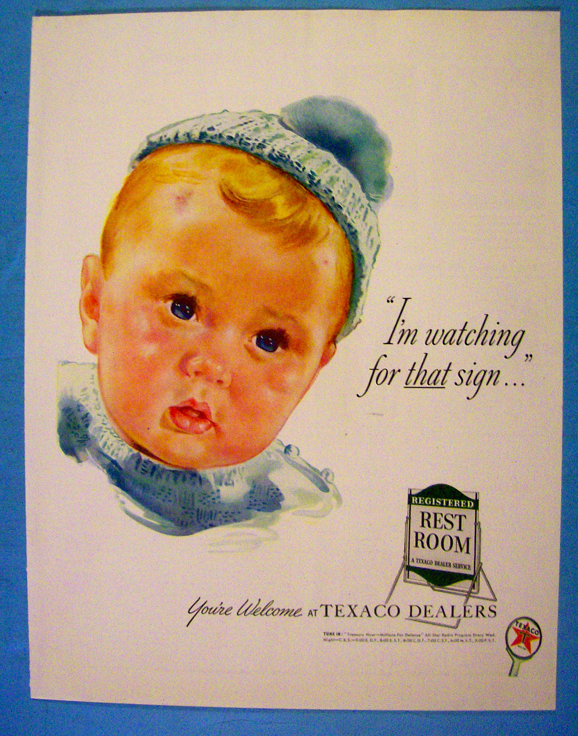 1941 Texaco Dealers with a Lovely Baby's Face