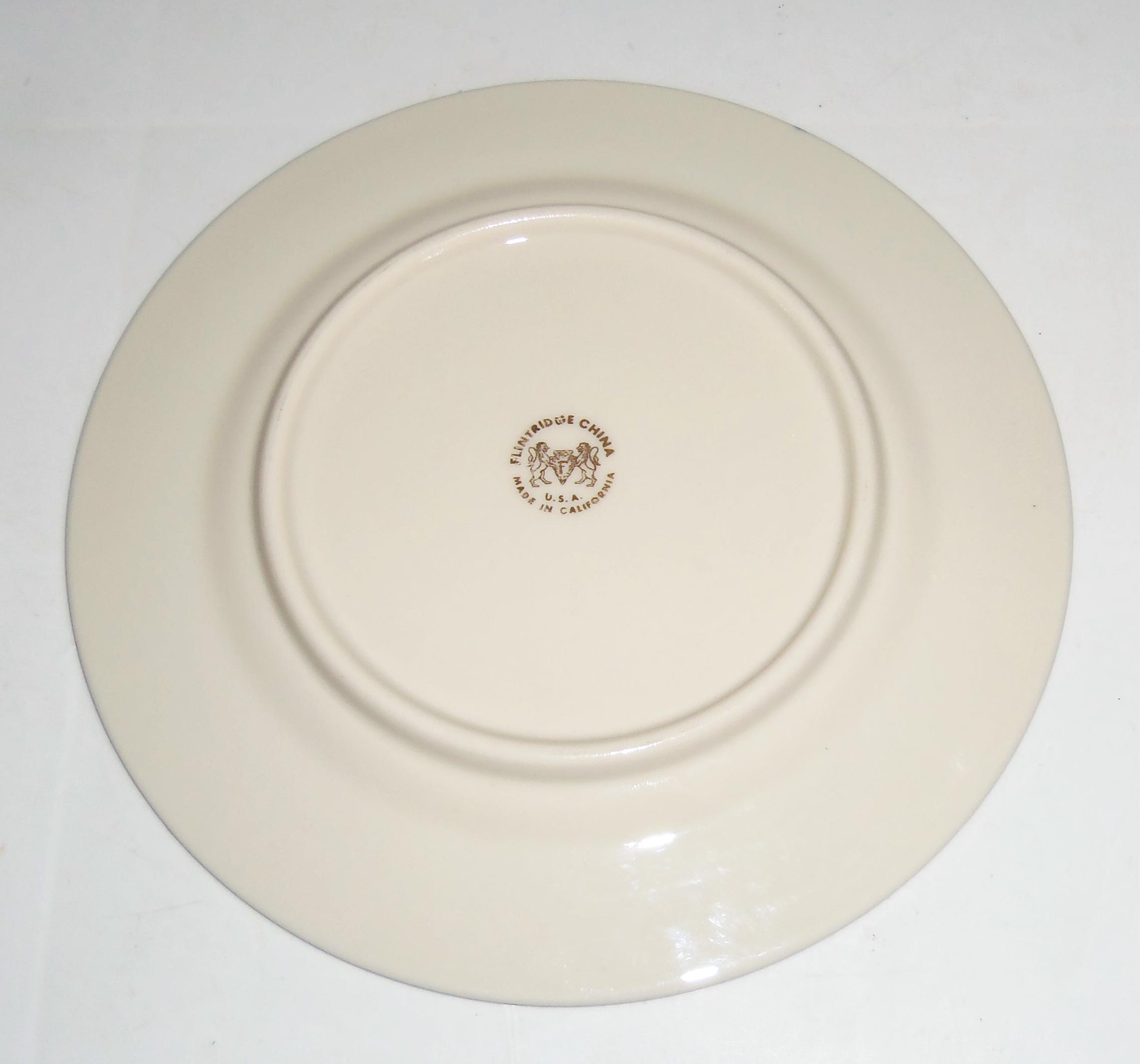 Flintridge China Moss Rose Teal Green Bread Plate!