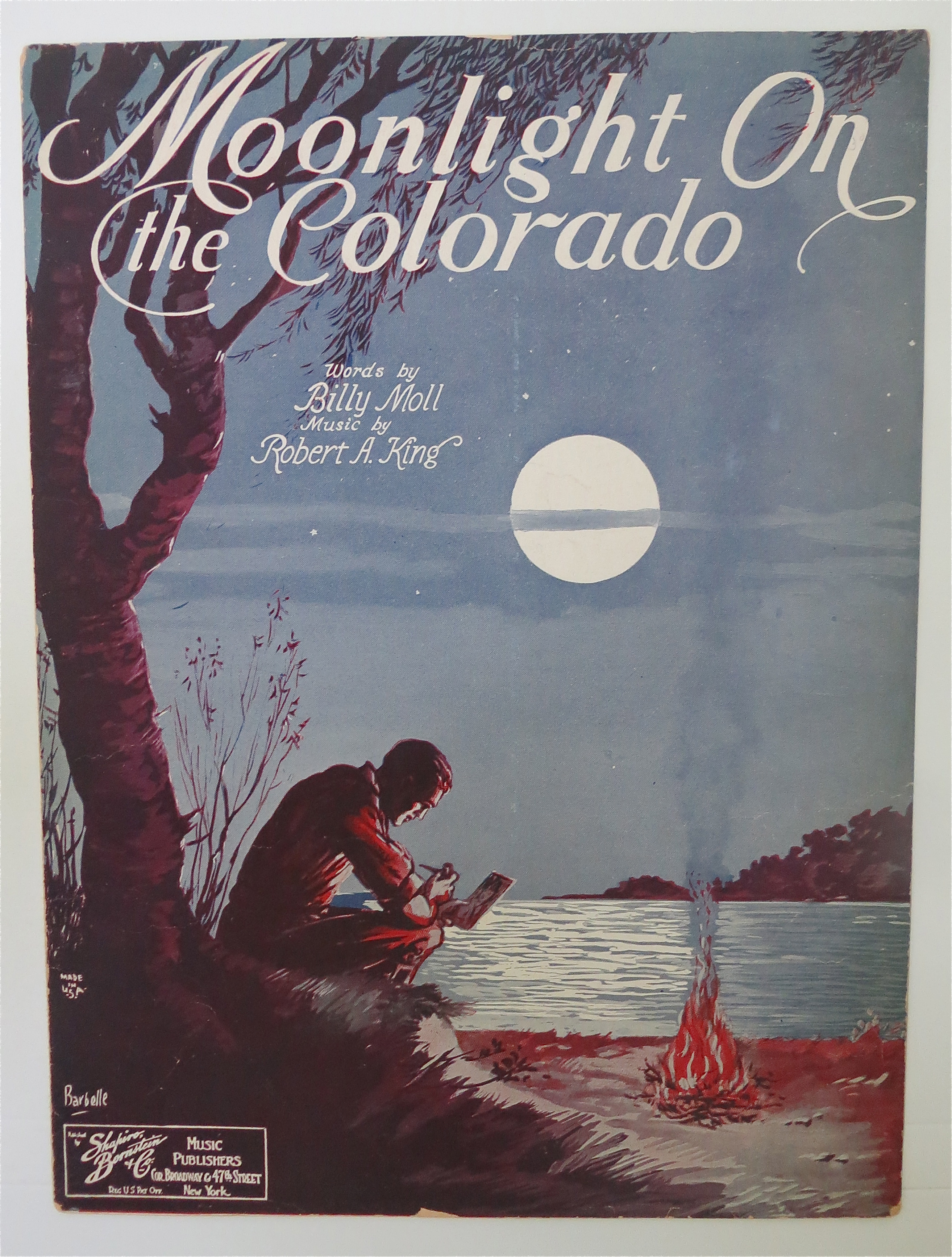 Sheet Music 1930 Moonlight On The Colorado