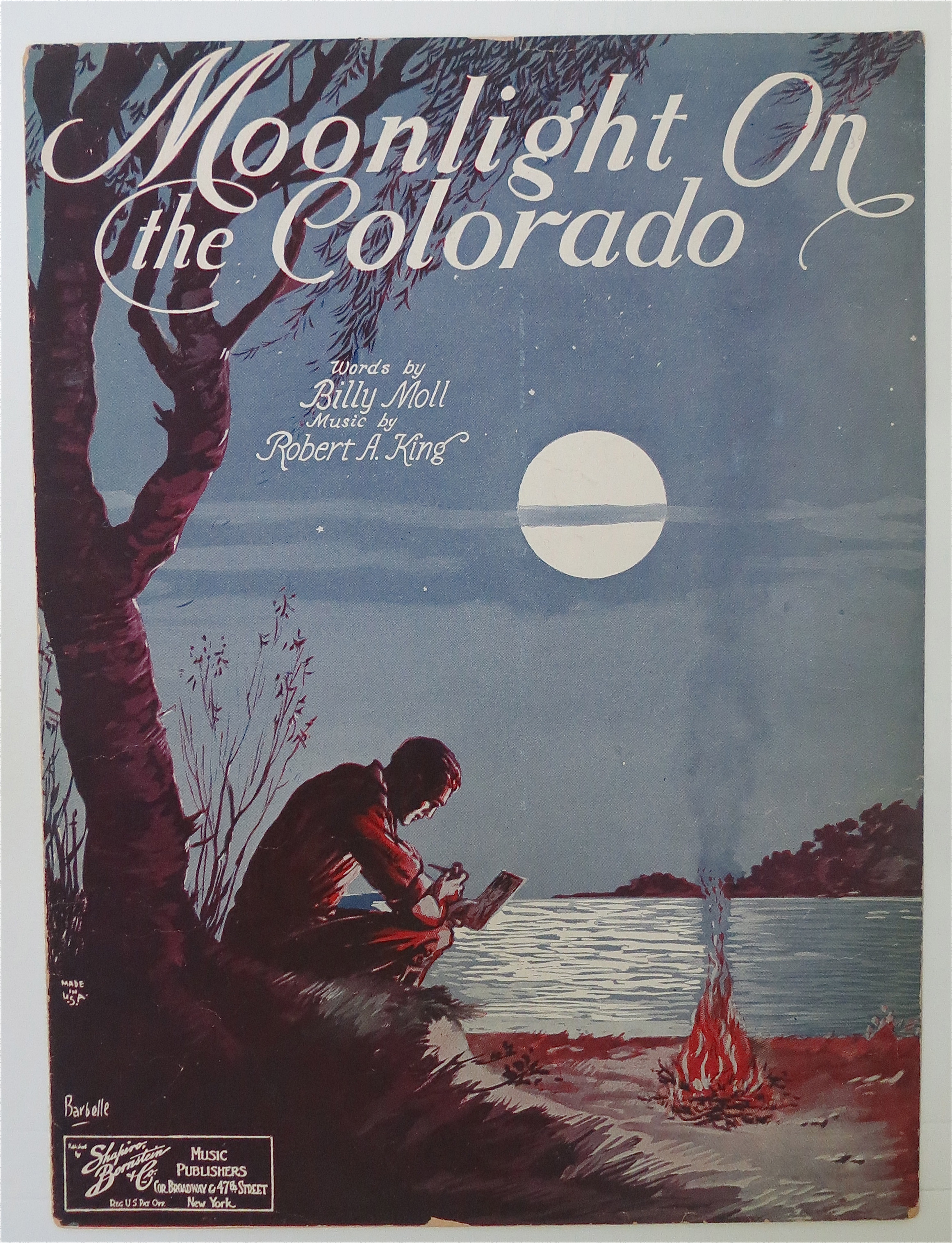 Sheet Music 1930 Moonlight On The Colorado