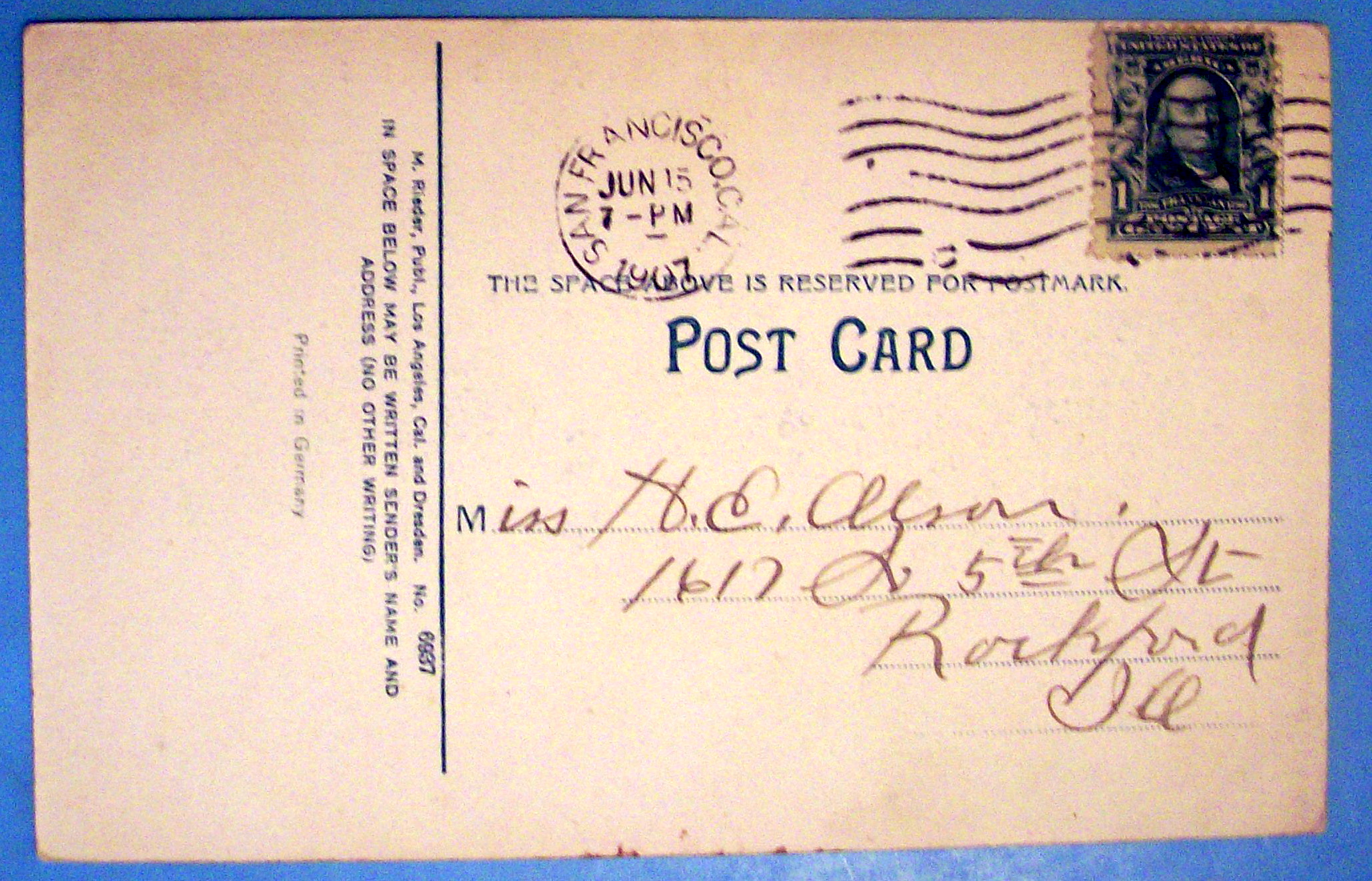 Ruins of San Francisco's City Hall Postcard