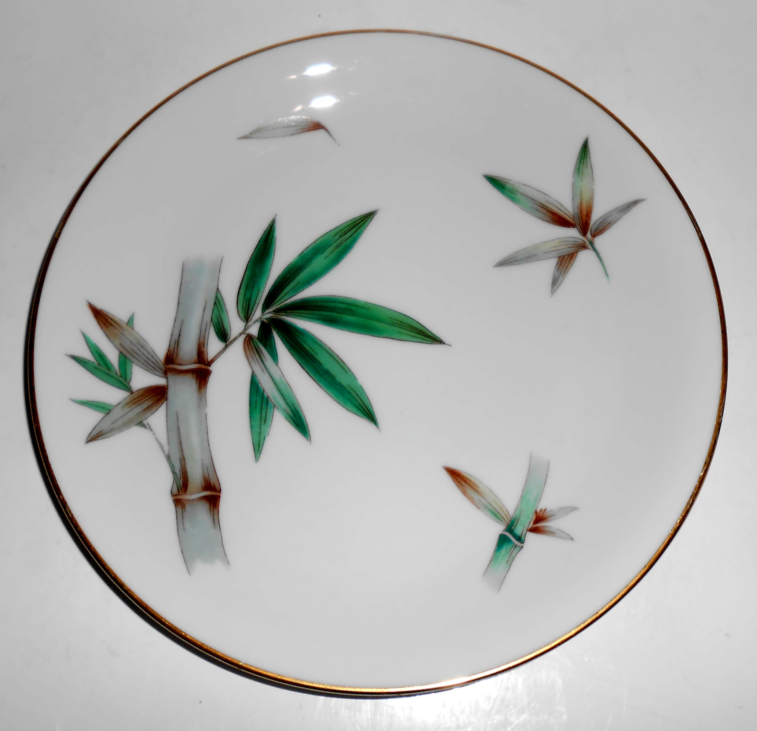 Noritake China Porcelain Canton Bamboo Salad Plate MINT