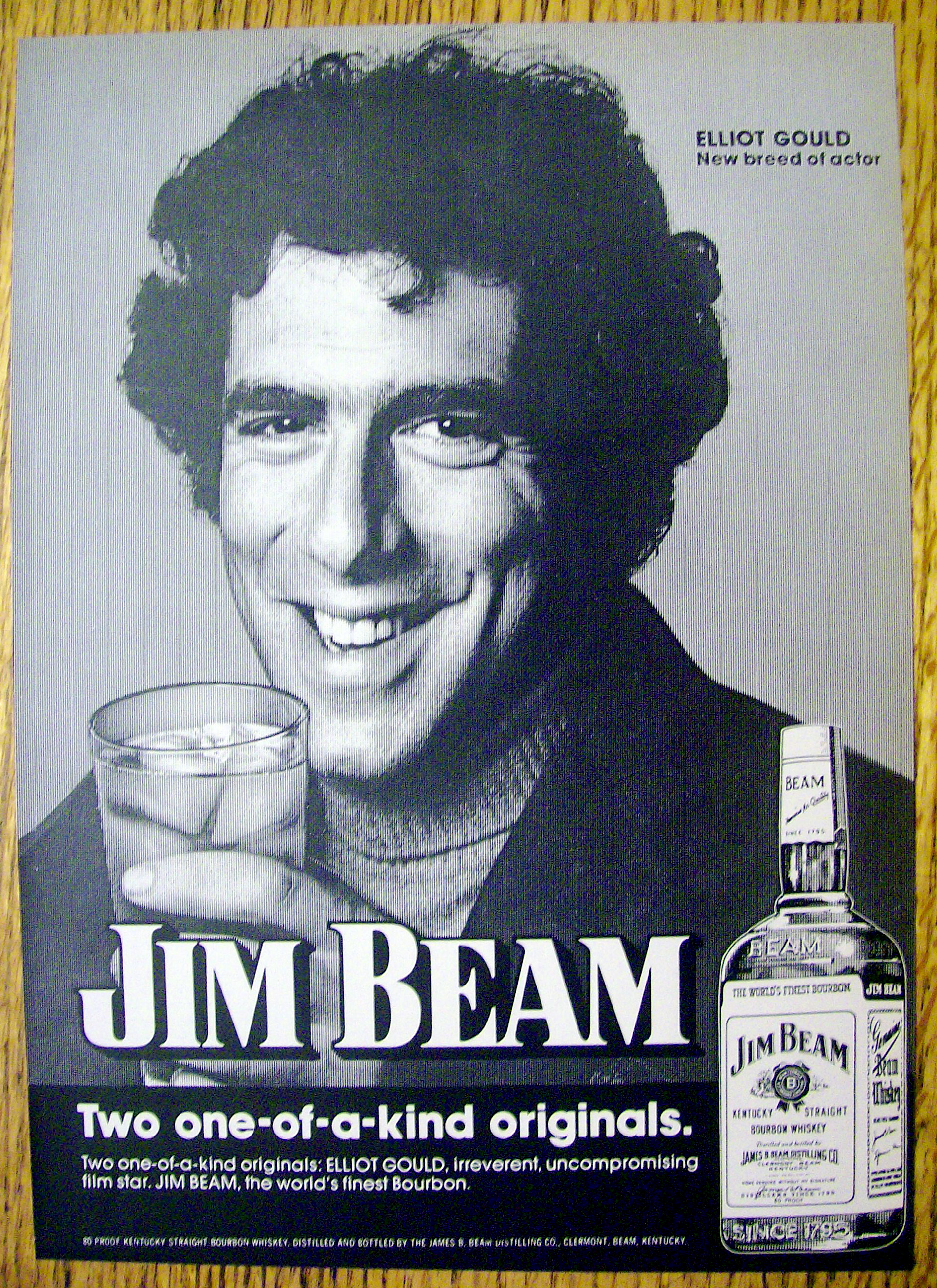 1974 Jim Beam Whiskey with Actor Elliot Gould