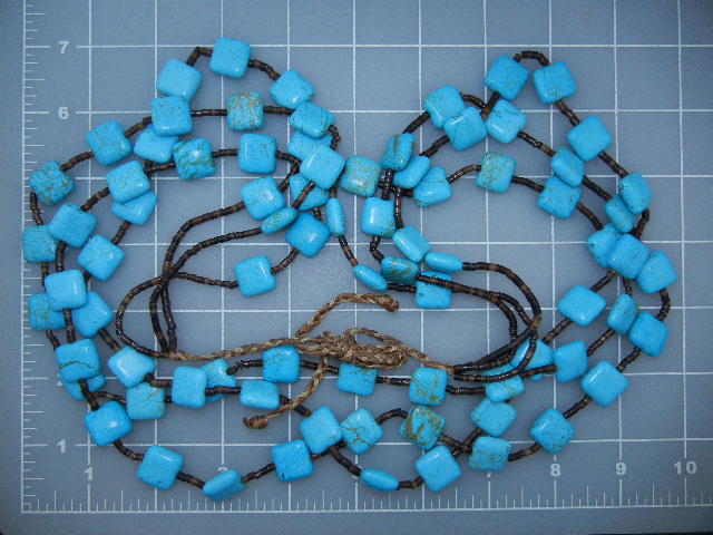 Native American Sleeping Beauty Turquoise Heish 36 Inch