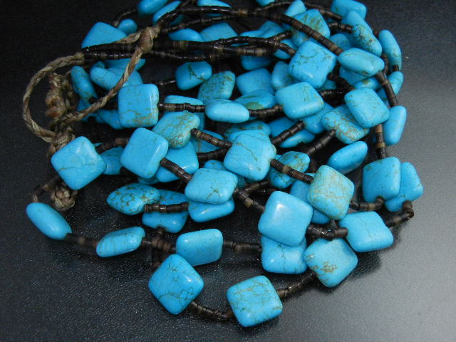 Native American Sleeping Beauty Turquoise Heish 36 Inch