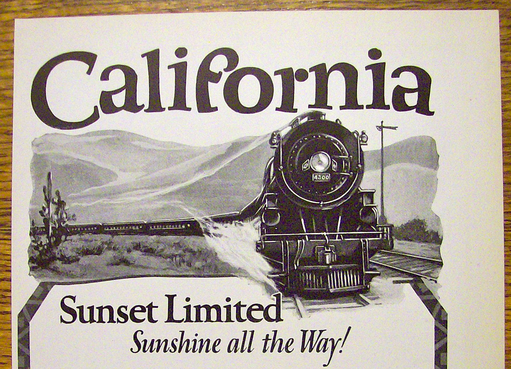 1926 Southern Pacific Lines with Sunset Route