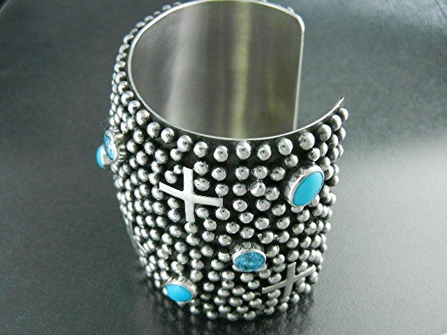 Navajo Ronnie Willie Sterling Silver Turquoise Blue Top